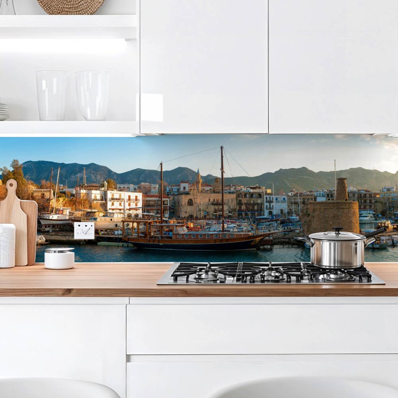 Küchenrückwand Platte Spanische Küsten Altstadt Hauptbild 1