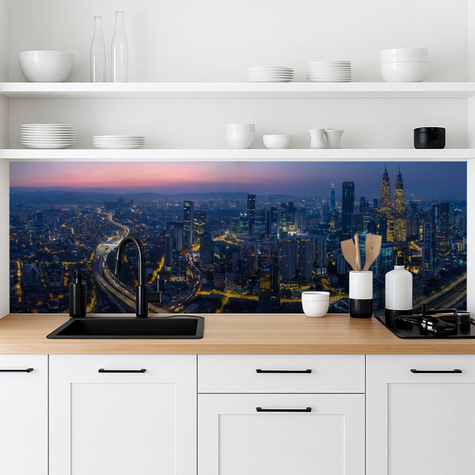 Küchenrückwand Platte Megametropolen Panorama Hauptbild 1