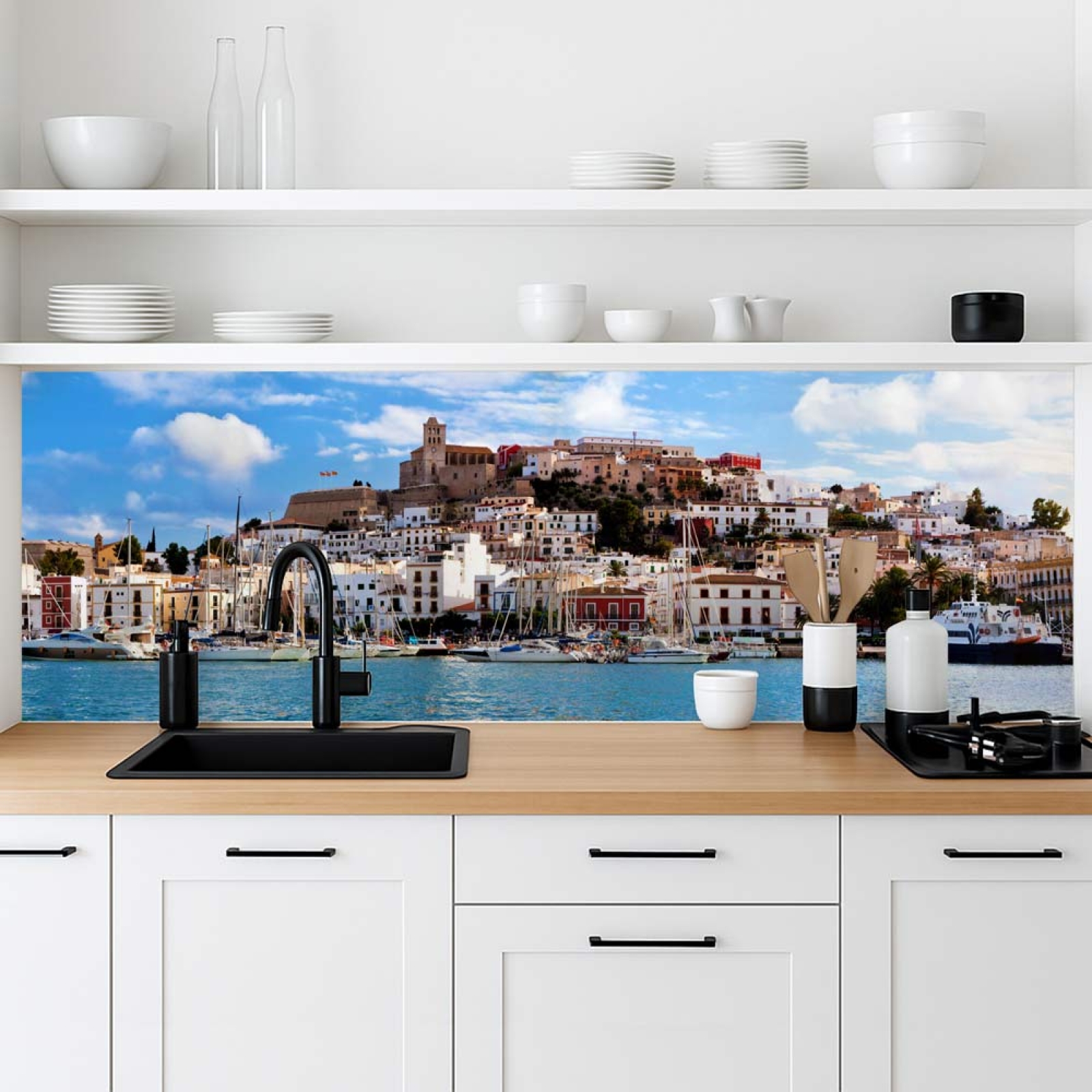 Küchenrückwand Platte Hafen im Mittelmeer Artikelbild 1
