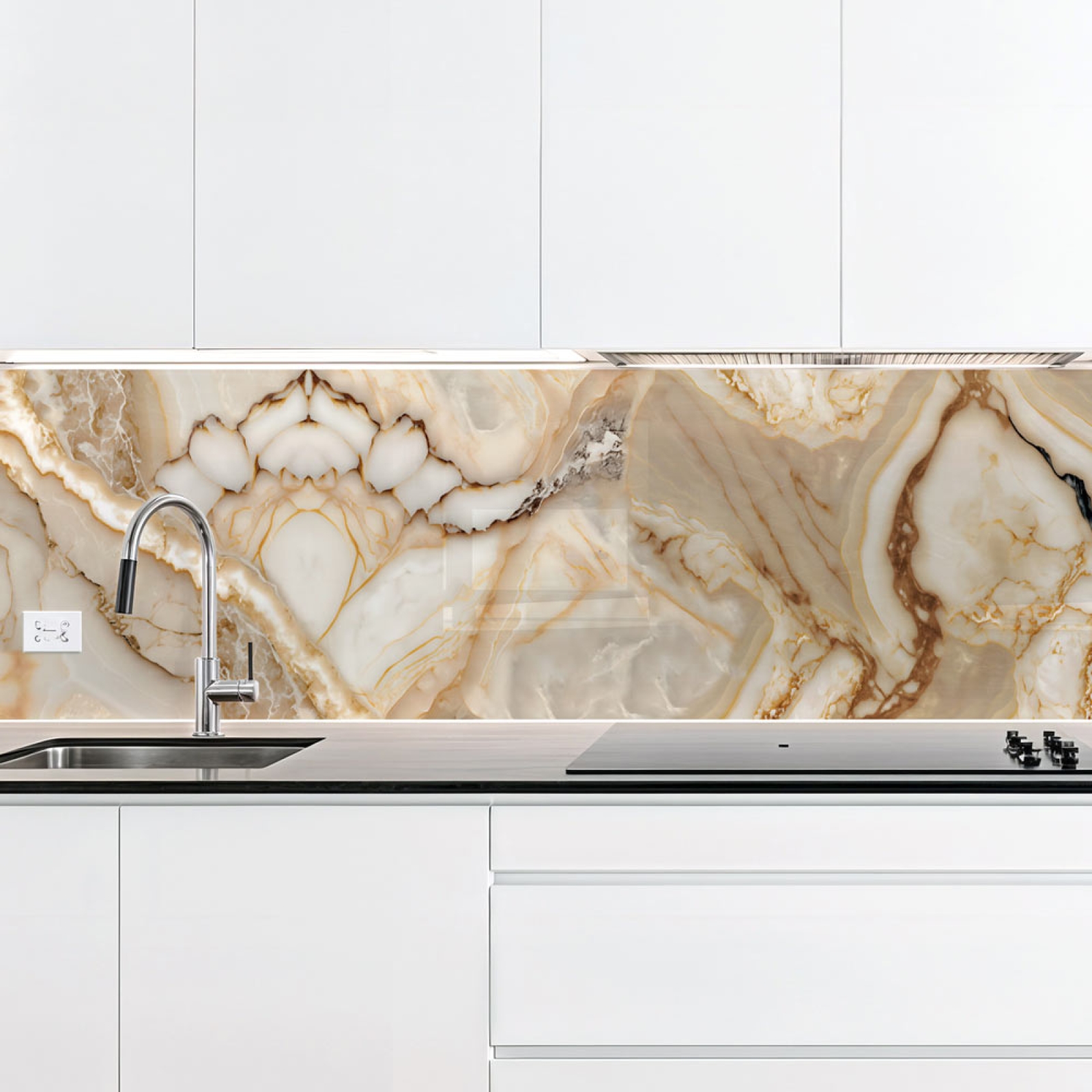 Küchenrückwand Platte Alabaster Marmor Onyx Effekt Artikelbild 2