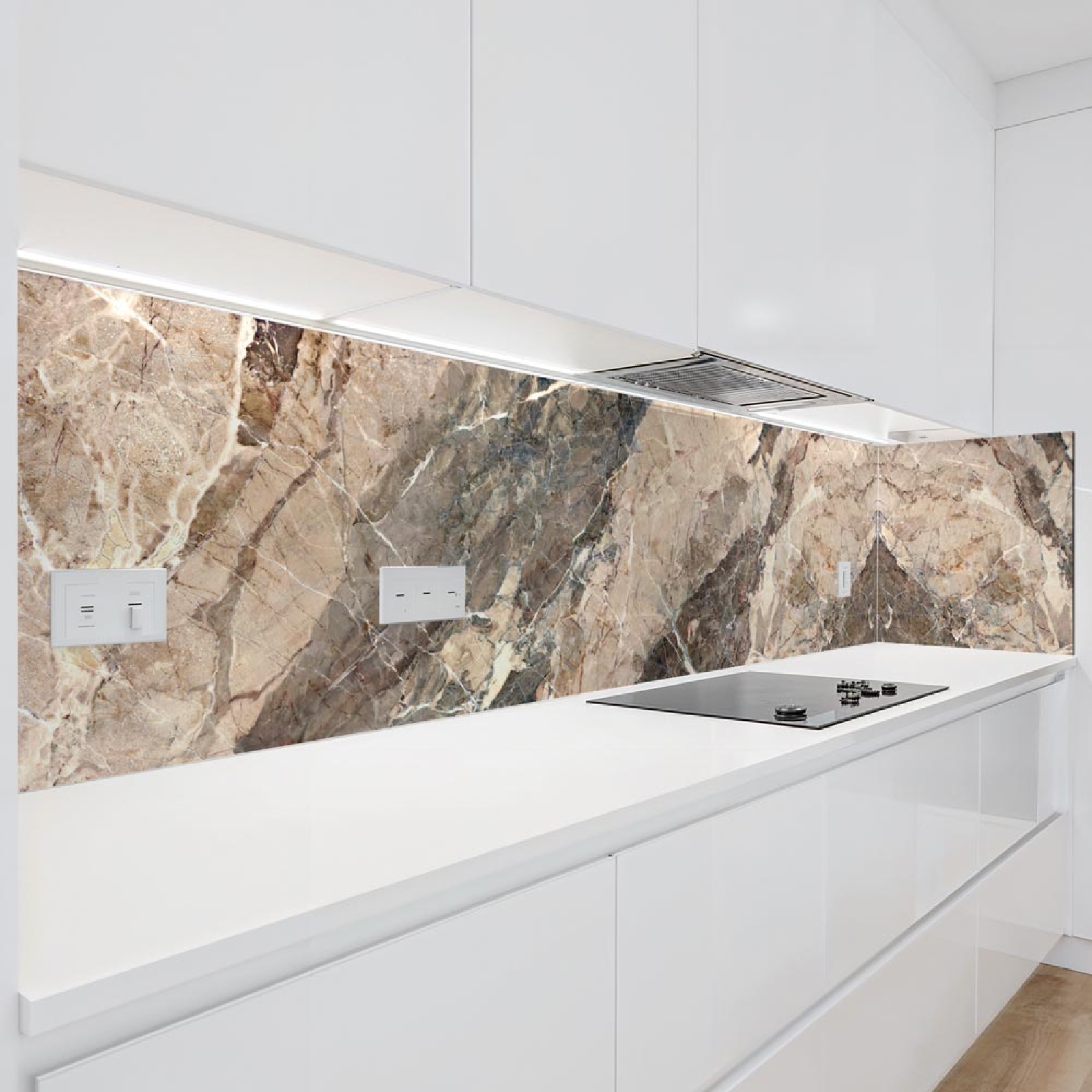 Küchenrückwand Platte Marmor-Struktur in Erdige Töne Artikelbild 2