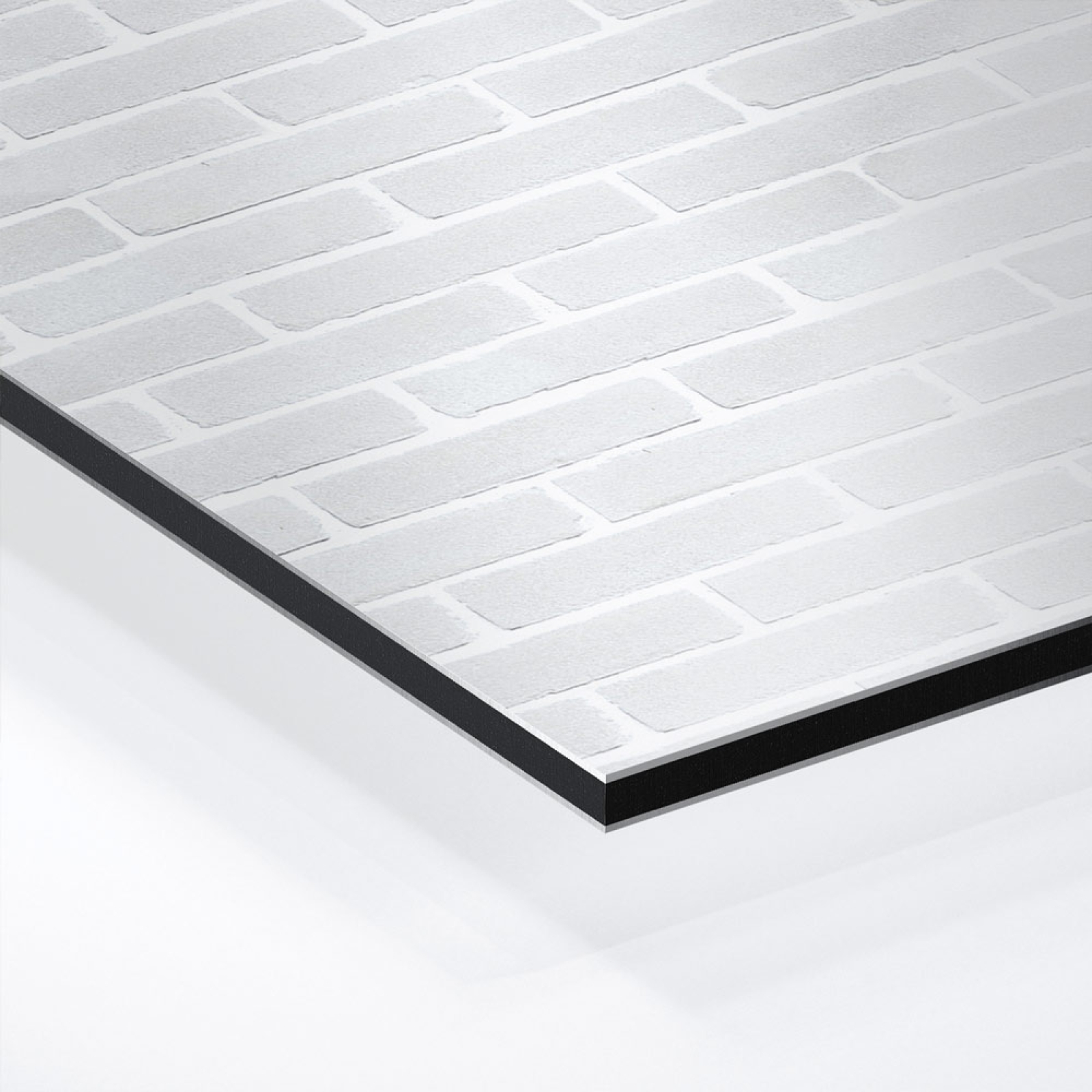 Küchenrückwand Platte Weiße Ziegelstein Optik Hover-Bild