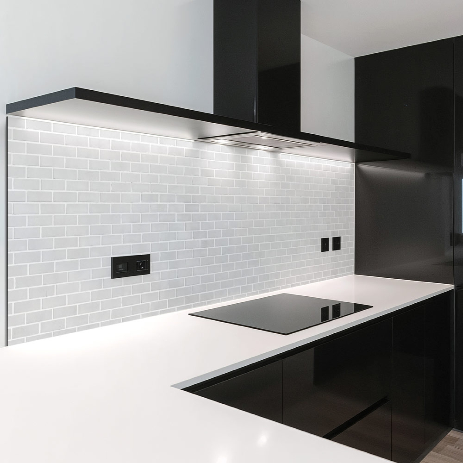 Küchenrückwand Platte Heller Ziegel Look Hauptbild 1