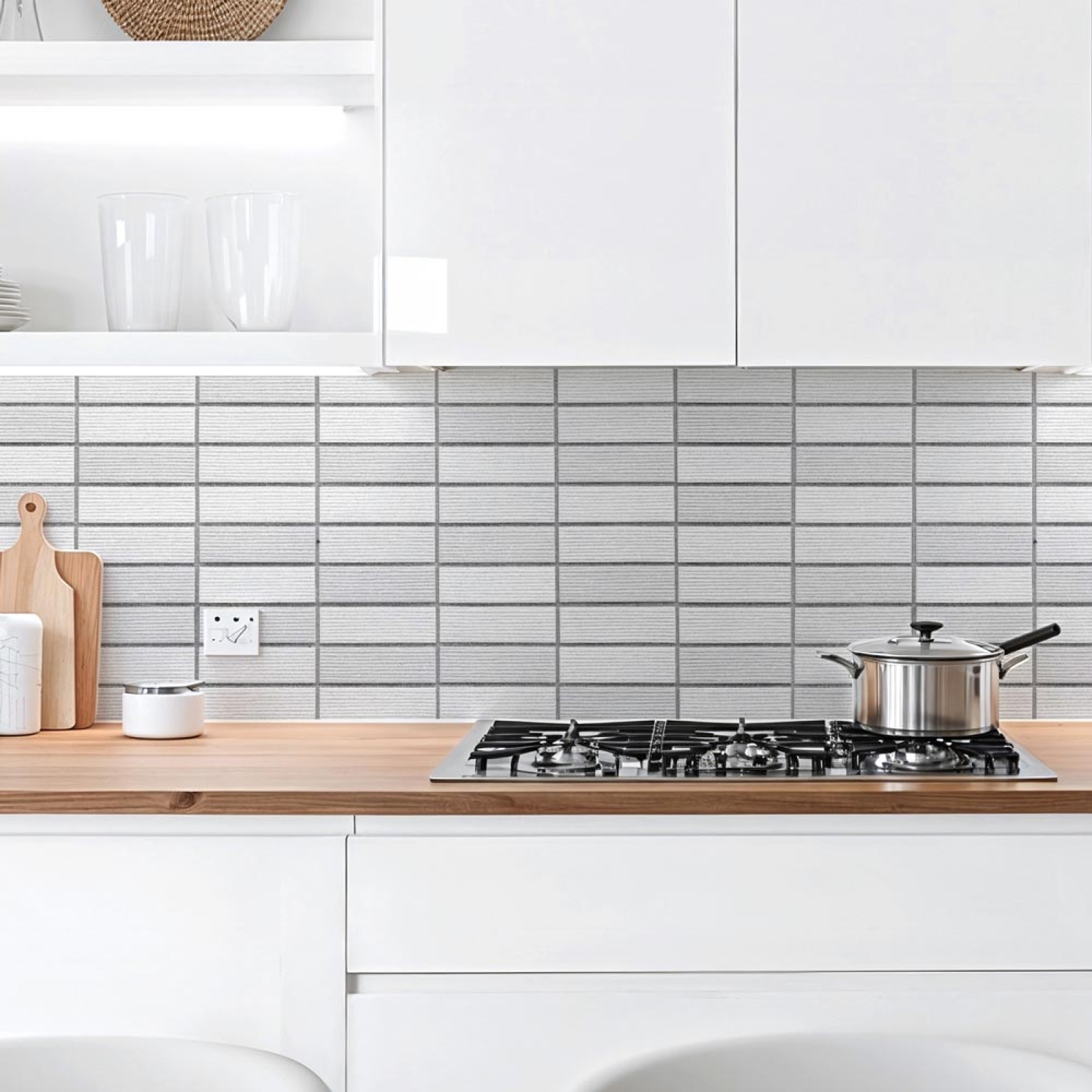 Küchenrückwand Platte Moderne Steinoptik in Kachelmuster Artikelbild 2