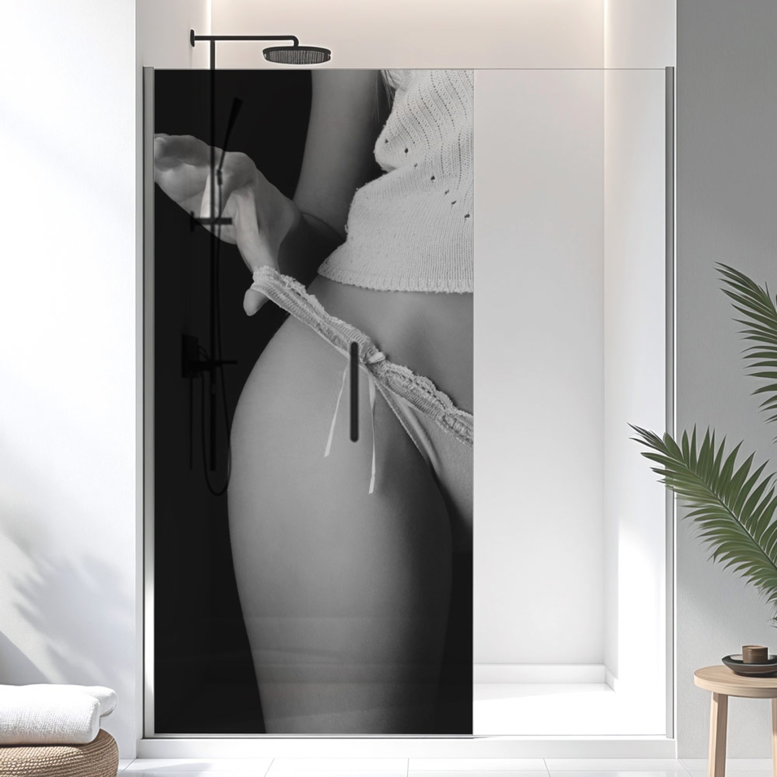 Sichtschutzfolie Dusche | Frau in Sinnlicher Pose