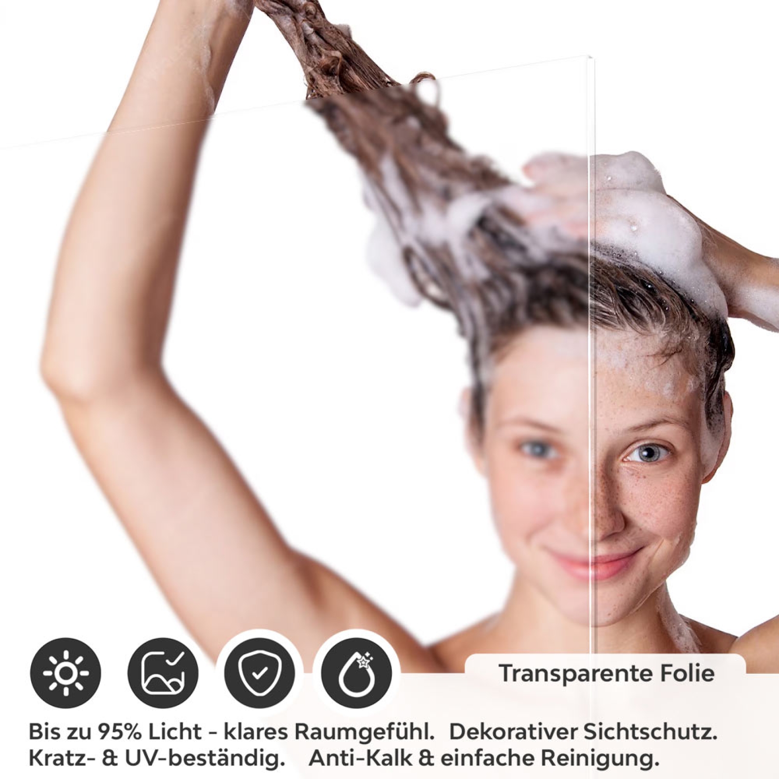 Sichtschutzfolie Dusche | Line