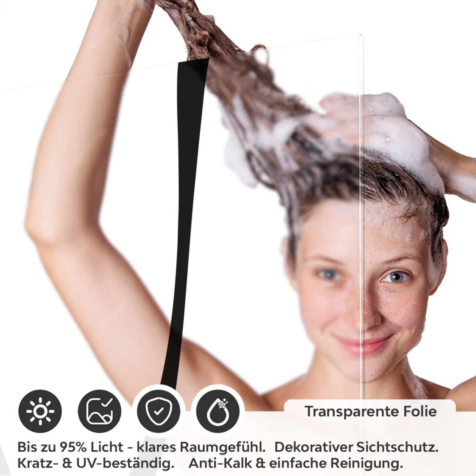 Sichtschutzfolie Dusche xxx Artikeldetailbild Milchglas Folie