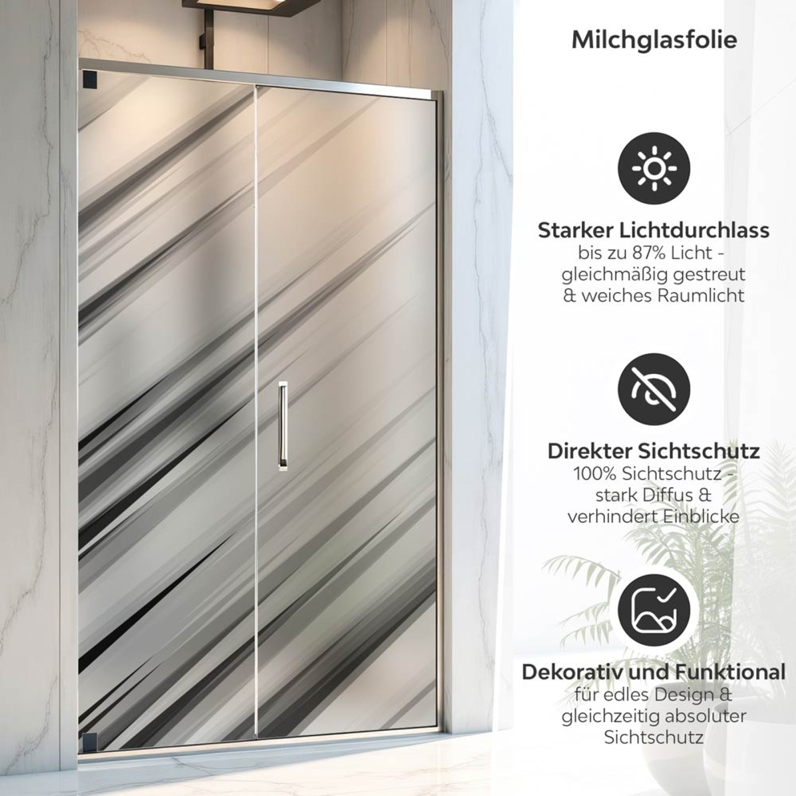 Sichtschutzfolie Dusche Umbra