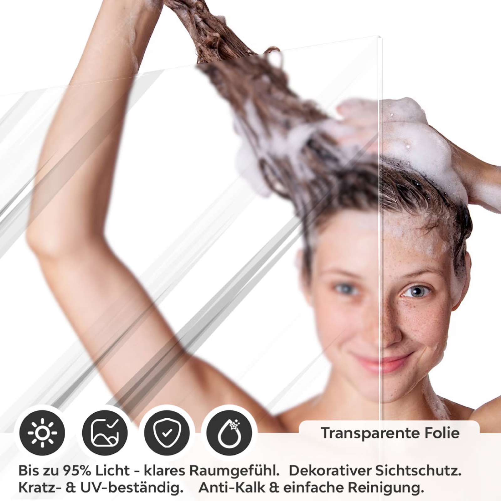 Sichtschutzfolie Dusche Umbra