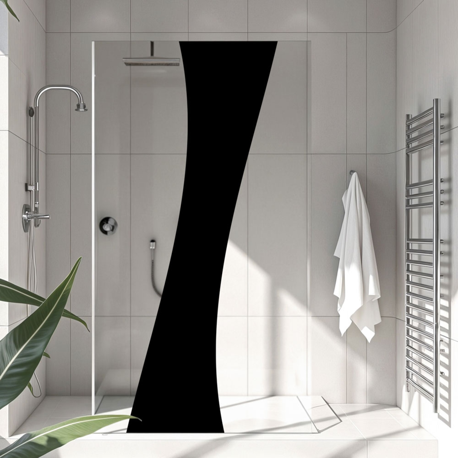 Sichtschutzfolie Dusche Curve