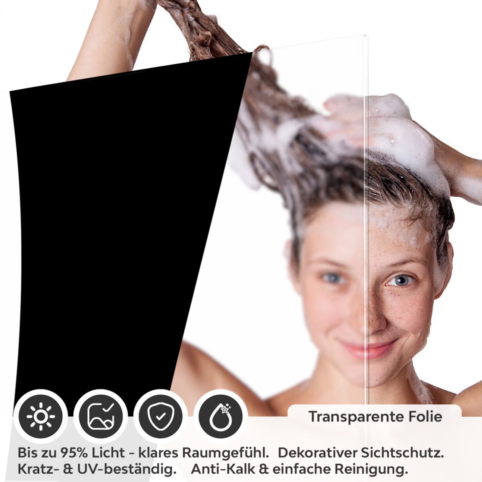 Sichtschutzfolie Dusche Curve