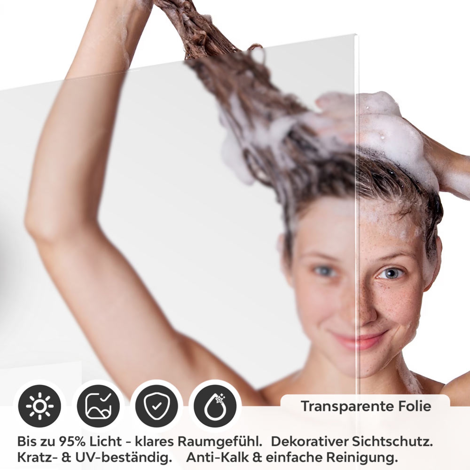 Sichtschutzfolie Dusche Blöcke