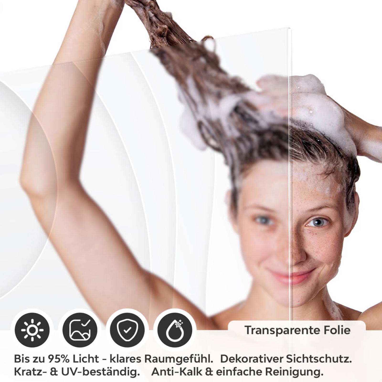 Sichtschutzfolie Dusche Zeitloses Design
