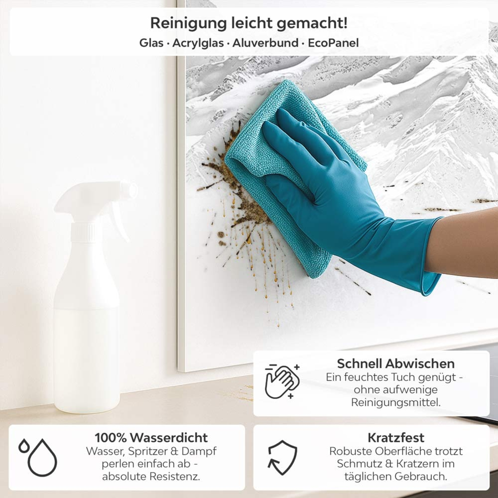 Spritzschutz Küche Weiße Berge Produktdetailbild 3