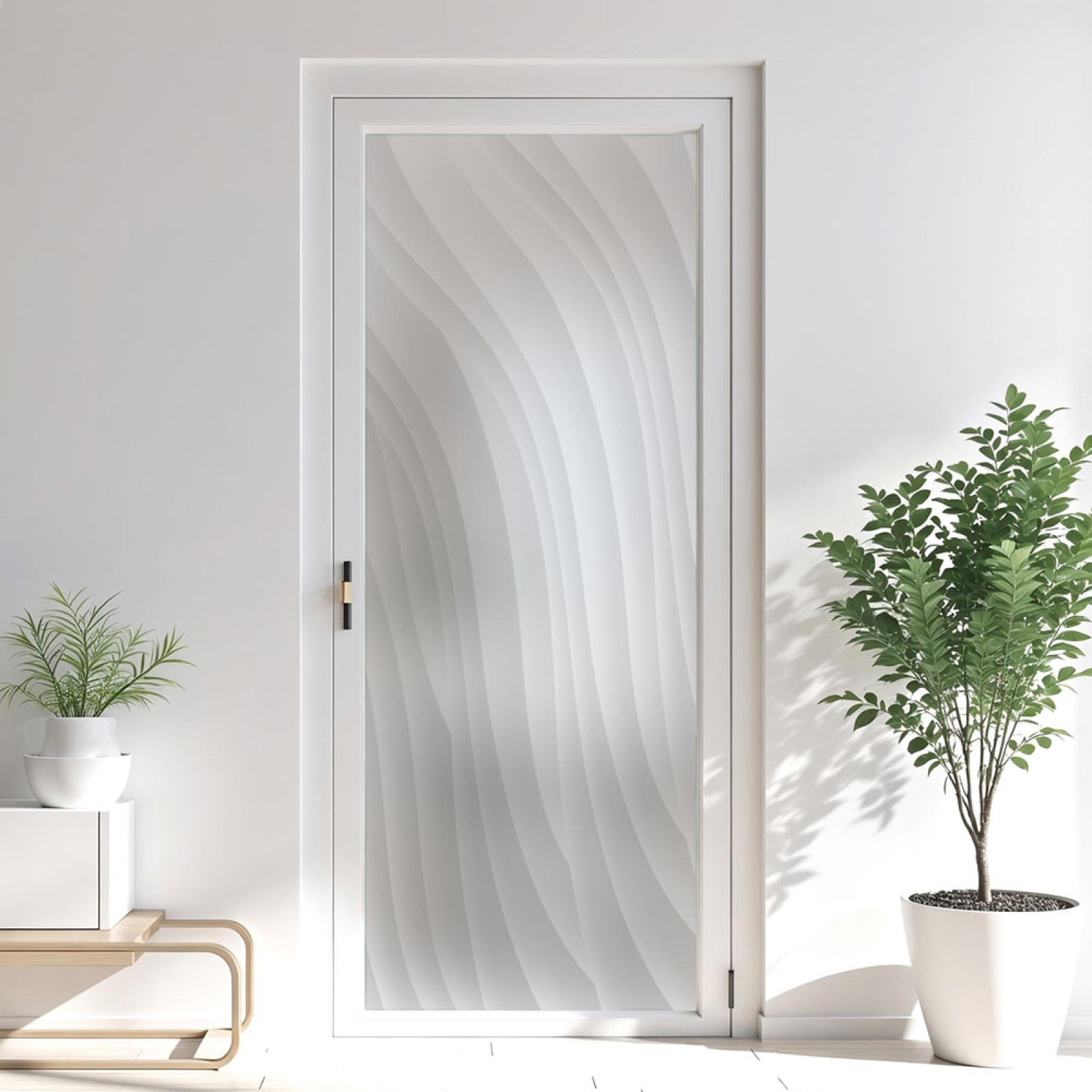 Glastür Folie | Elegante Wellen