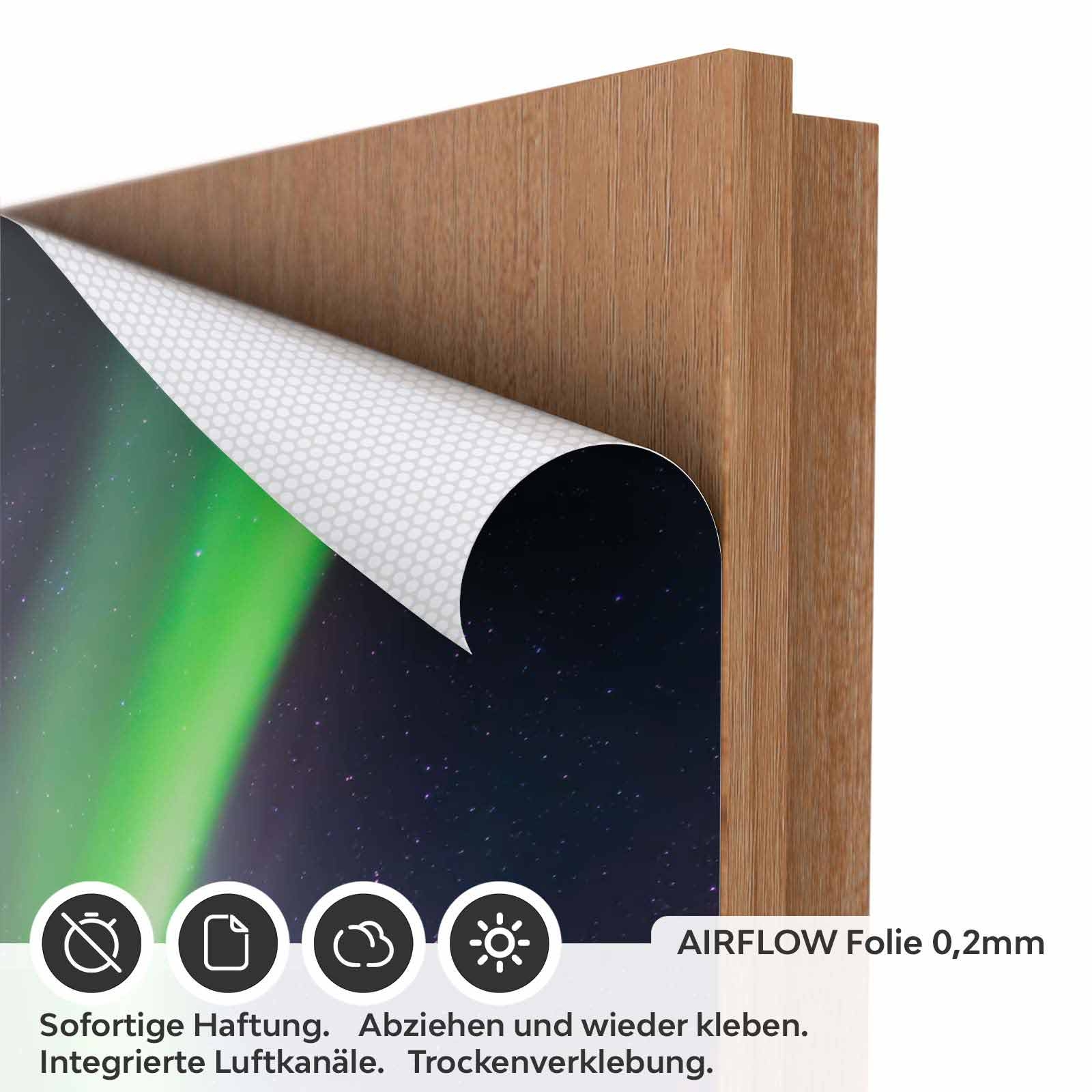 Türfolie Highway unter Polarlichter AIRFLOW Folie