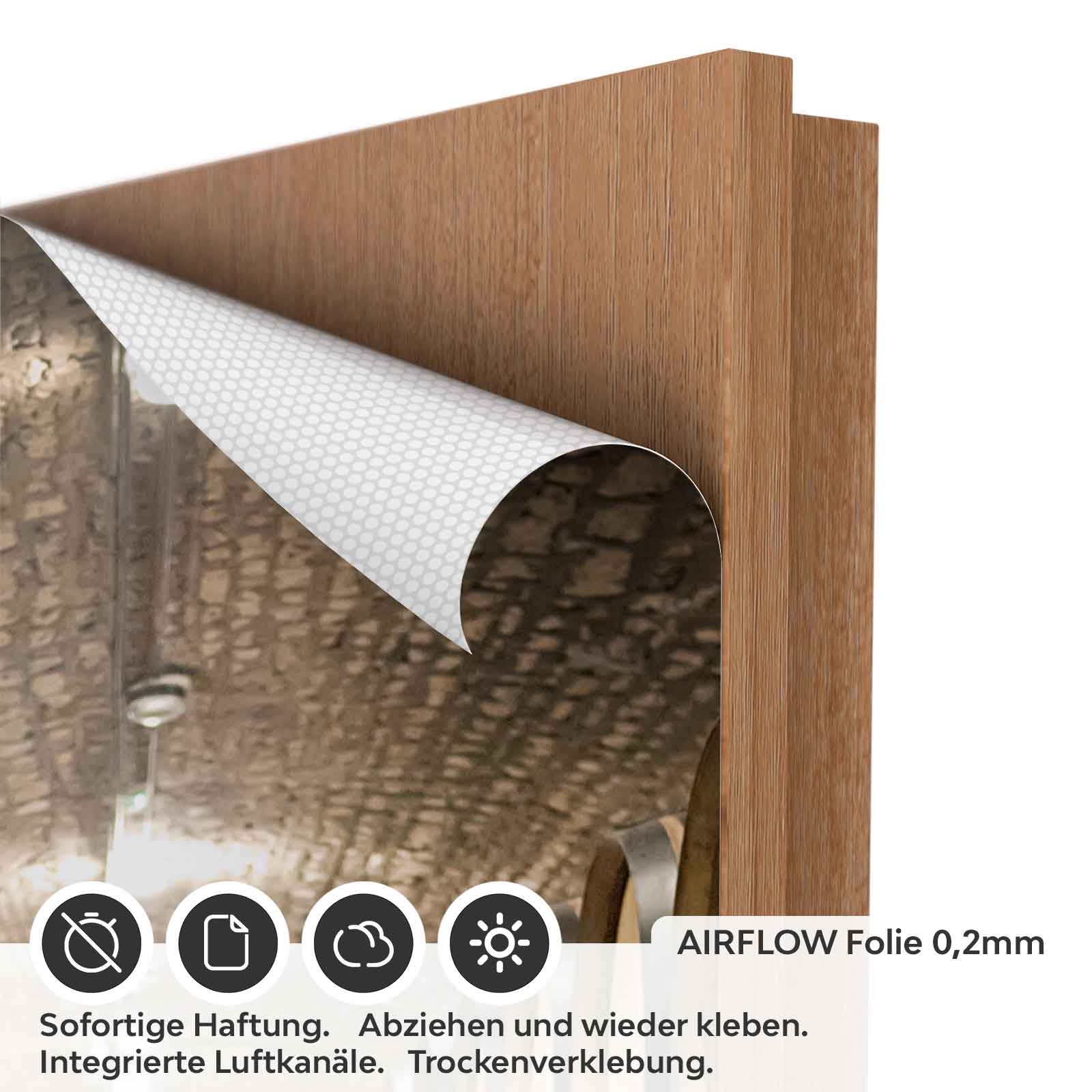 Türfolie Weinfass Korridor AIRFLOW Folie