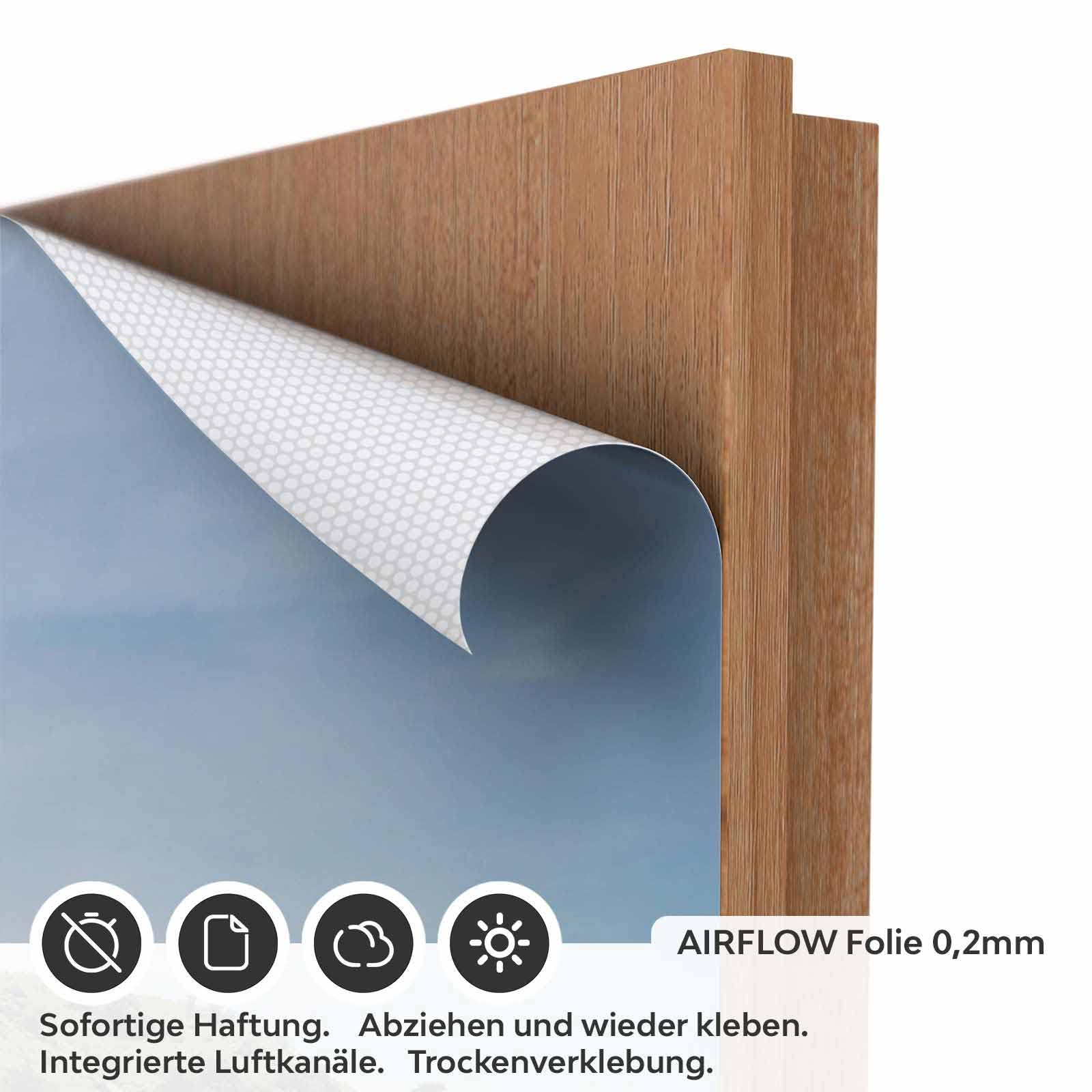 Türfolie Steg zur tropischen Insel AIRFLOW Folie