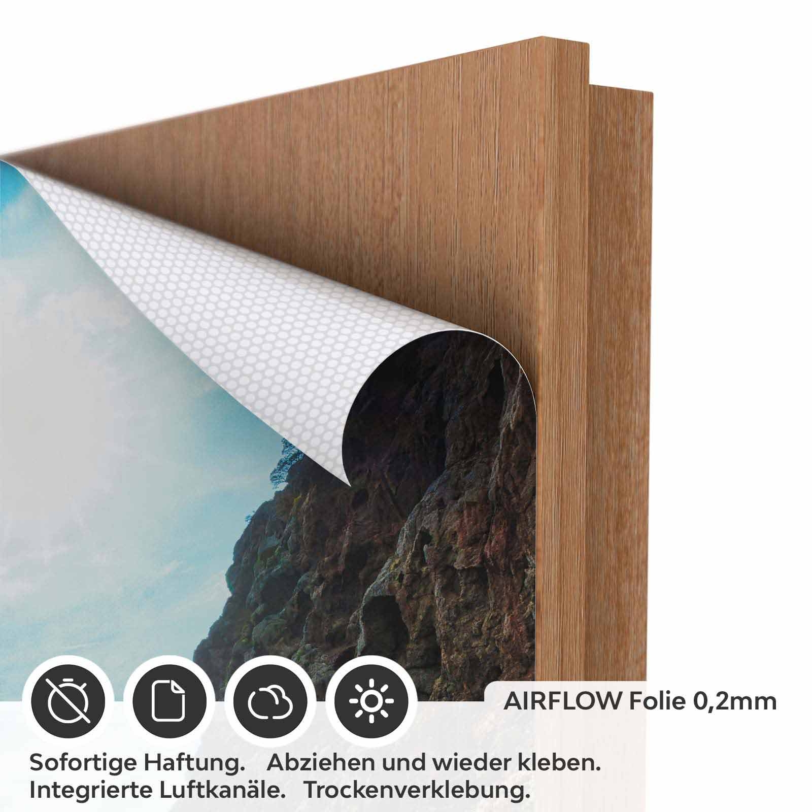 Türfolie steiniger Steg in das Meer AIRFLOW Folie