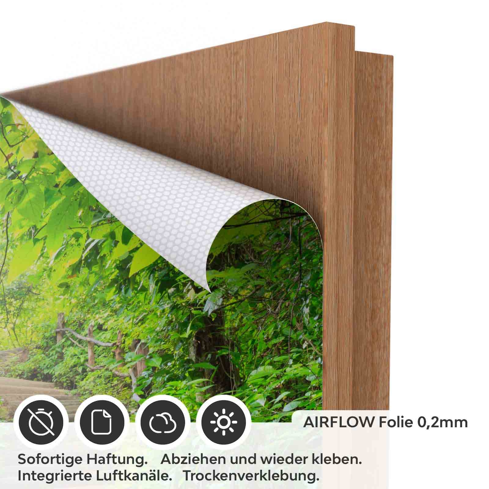 Türfolie Waldweg Treppe AIRFLOW Folie