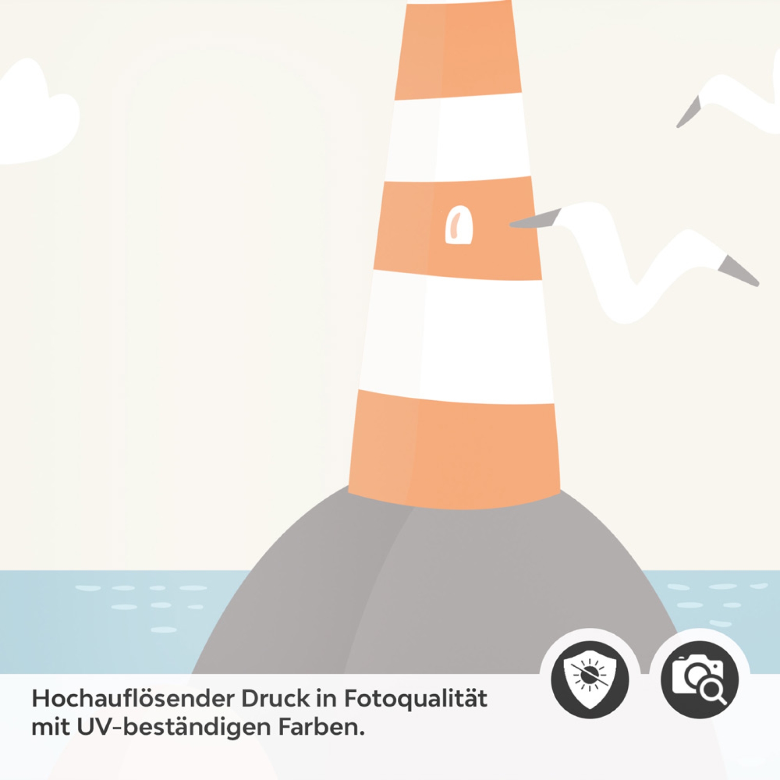 Türfolie Kinderzimmer Leuchtturm Detailbild 2