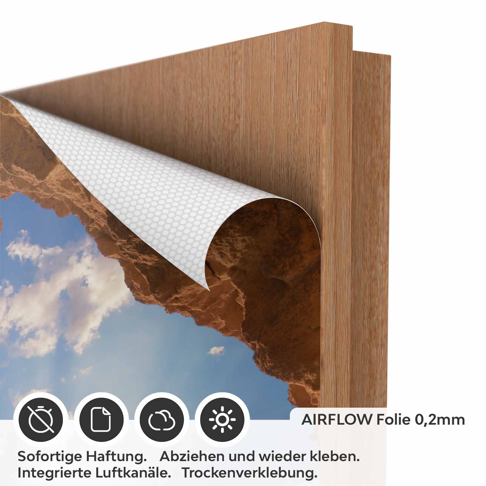 Türfolie Meereshöhle bei Sonnenaufgang AIRFLOW Folie