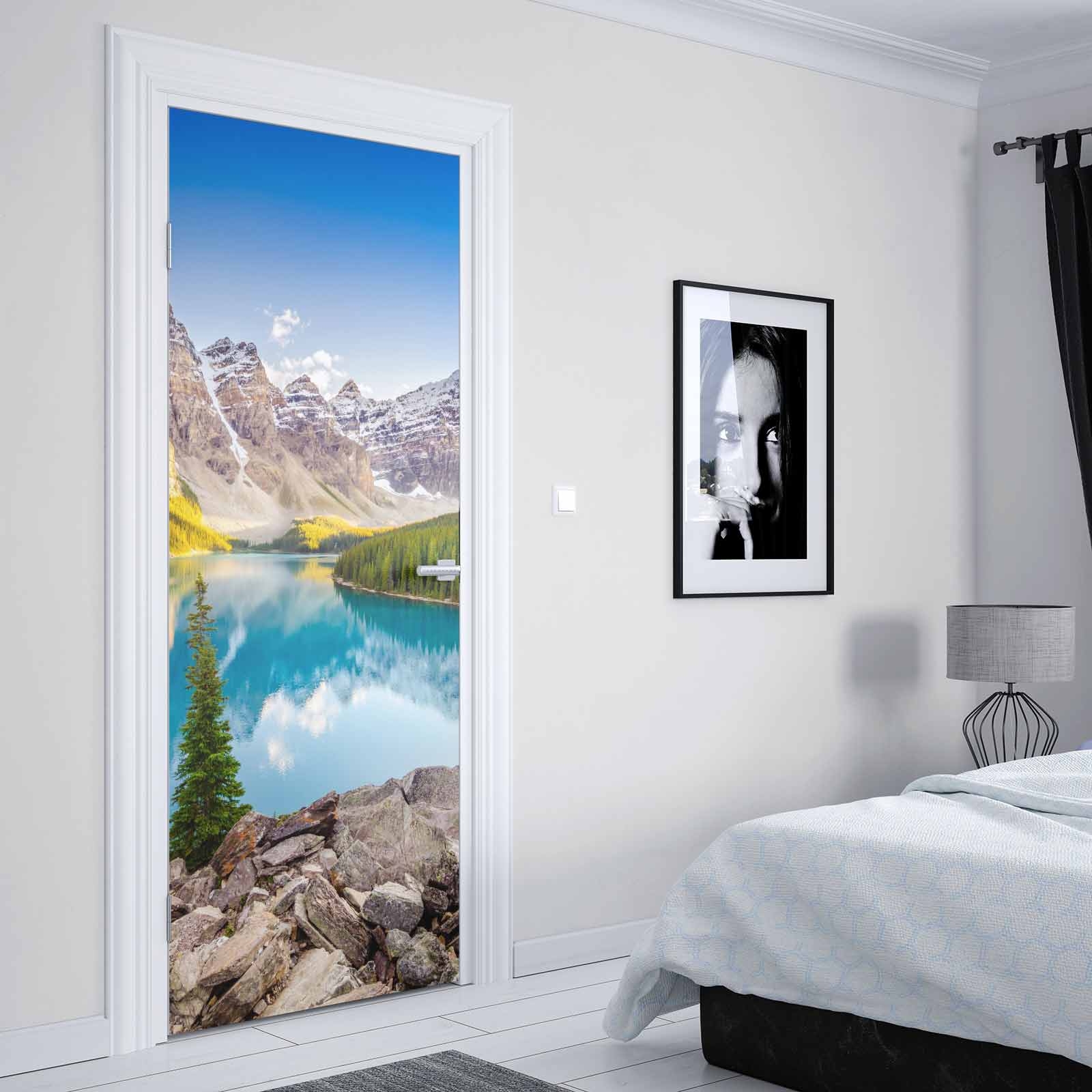 Türfolie Alpiner Bergsee in Naturidylle Artikelbild 2