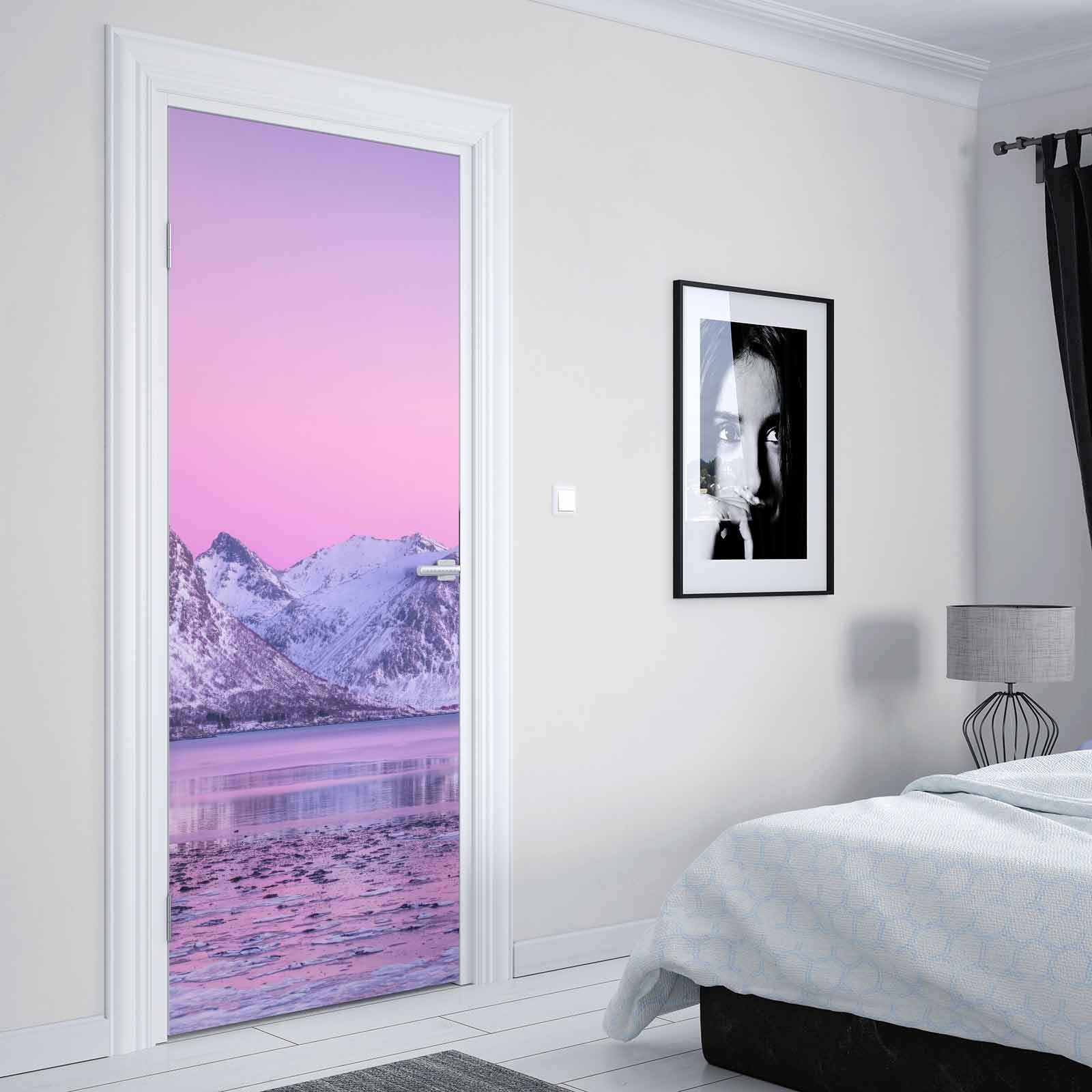 Türfolie Rosa Dämmerung über Gletschern Artikelbild 2