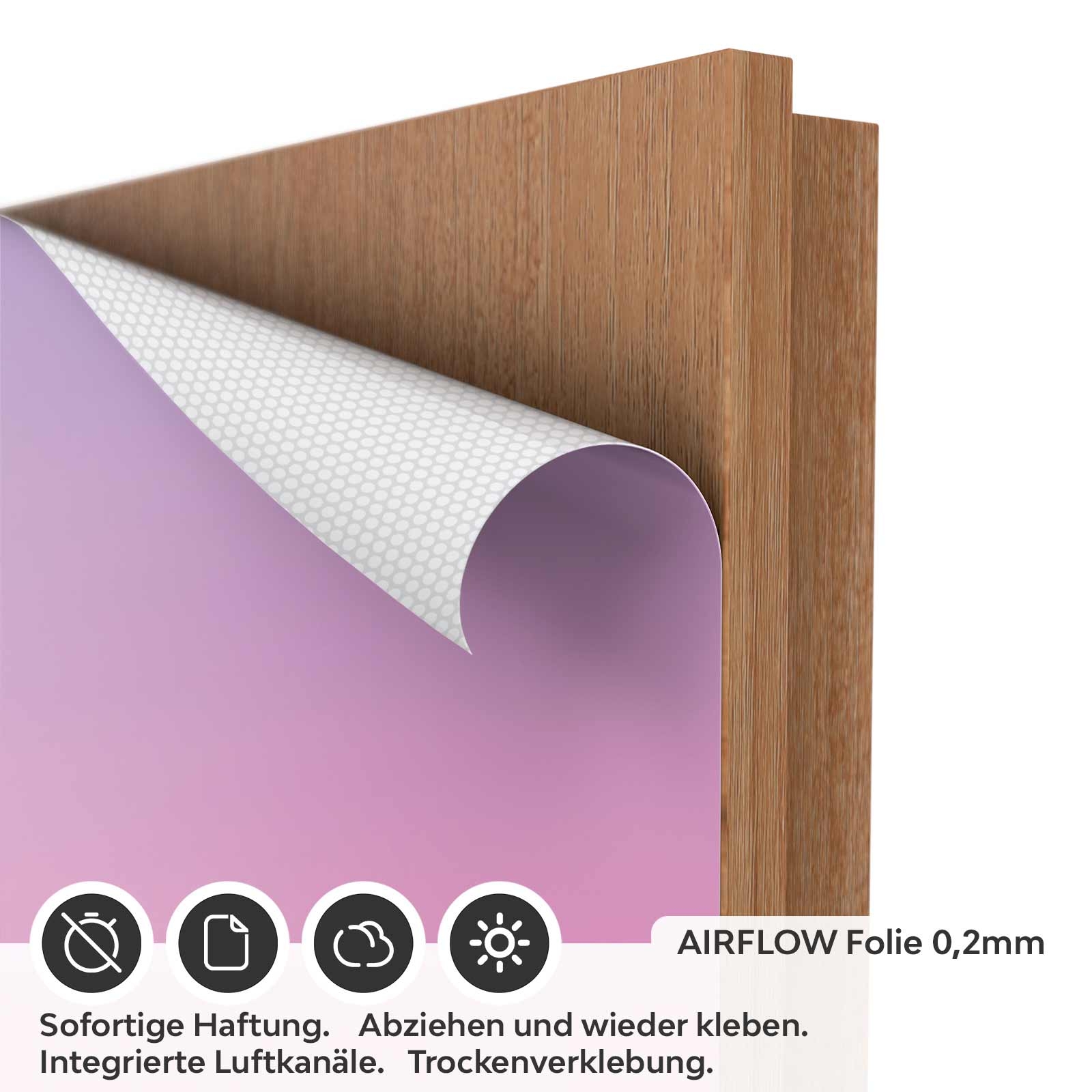 Türfolie Rosa Dämmerung über Gletschern AIRFLOW Folie