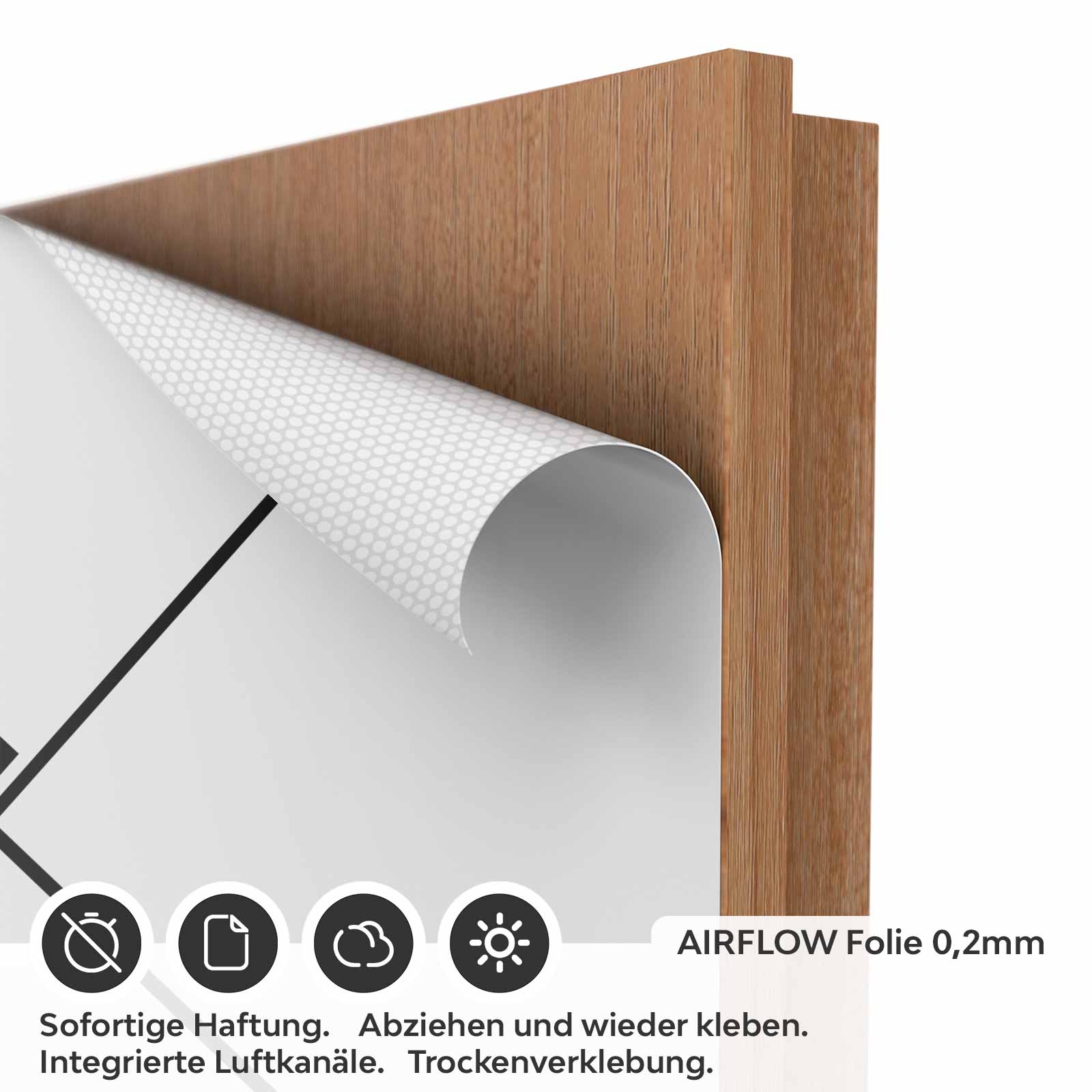 Türfolie Linien & Punkte AIRFLOW Folie