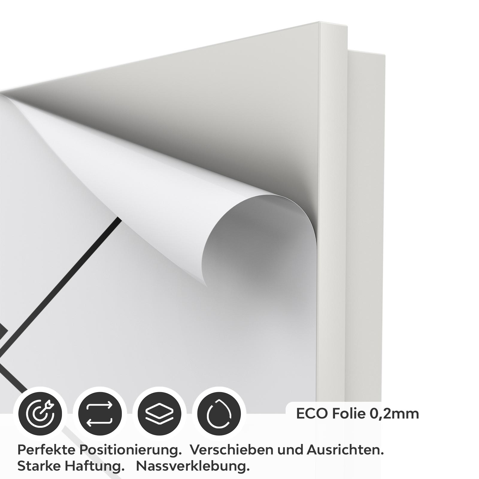 Türfolie Linien & Punkte ECO Folie