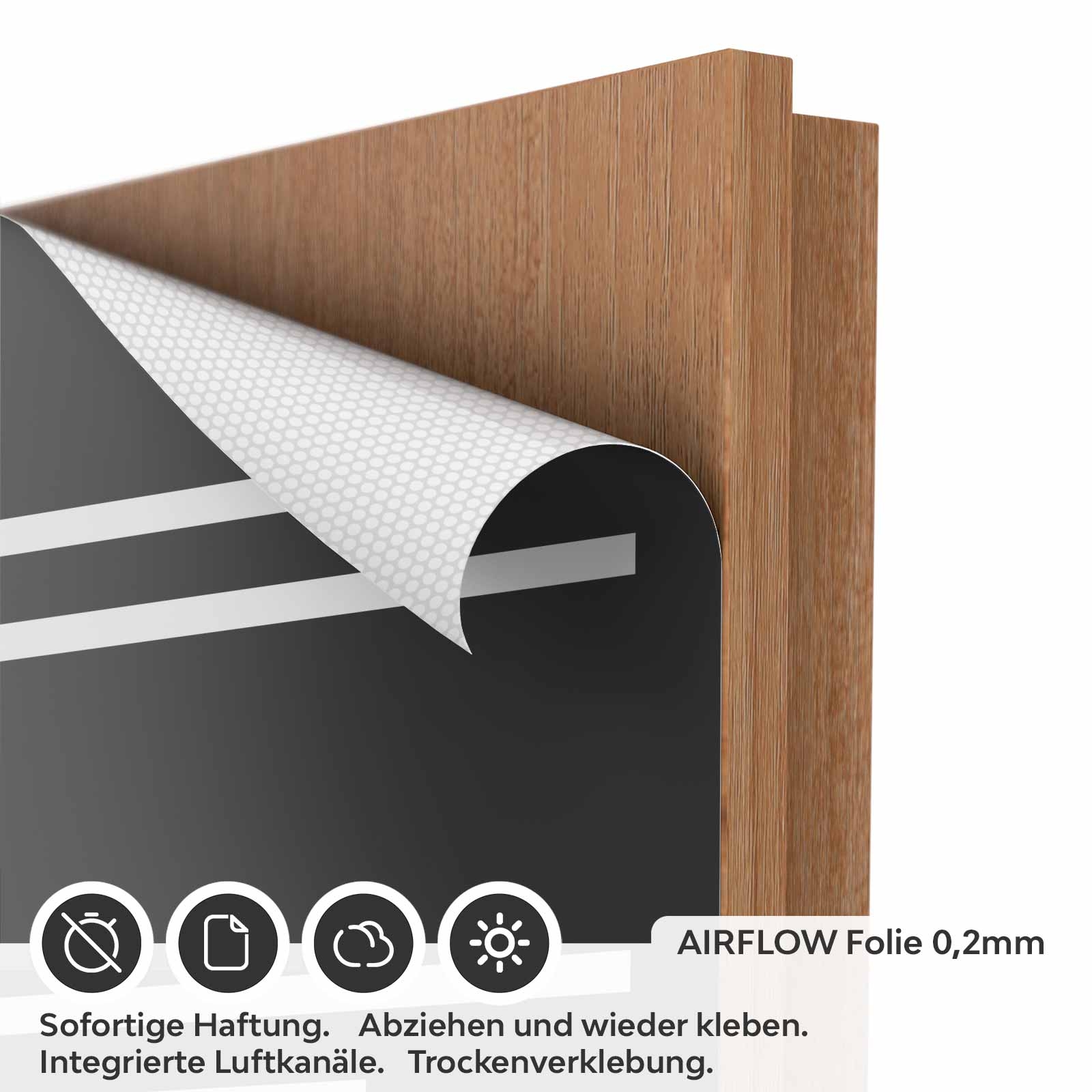 Türfolie versetzte Linien AIRFLOW Folie