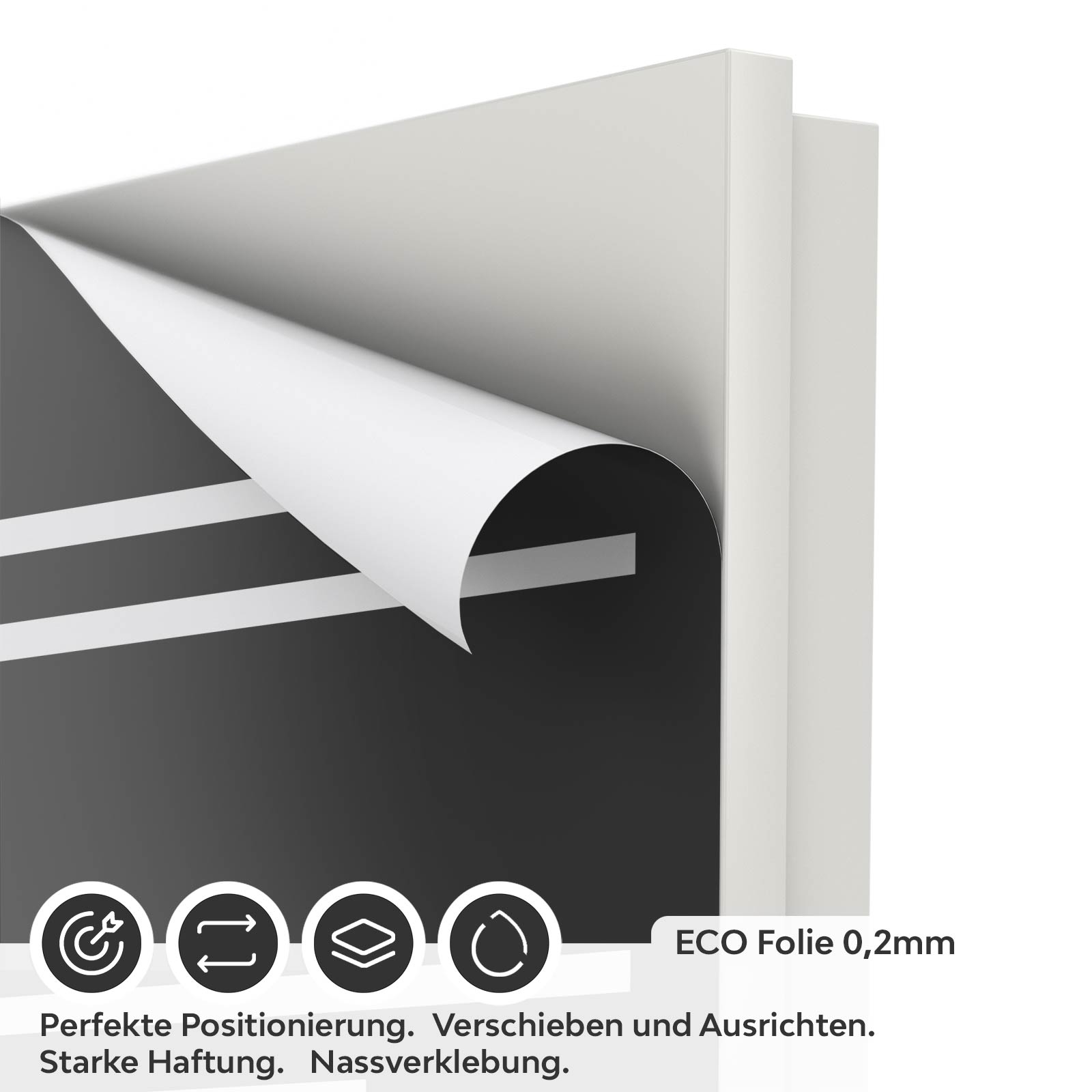 Türfolie versetzte Linien ECO Folie