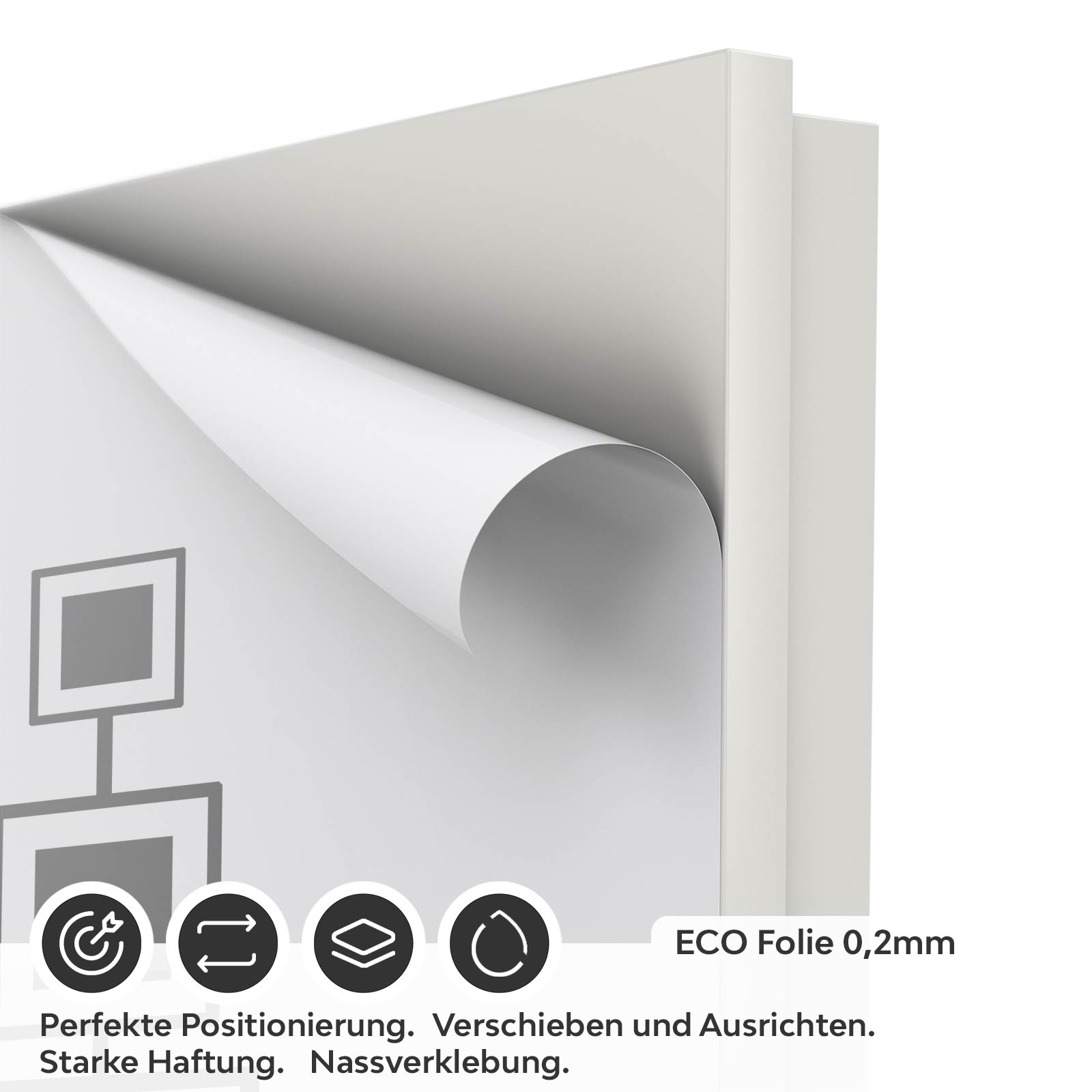Türfolie altmodische Quadrate ECO Folie