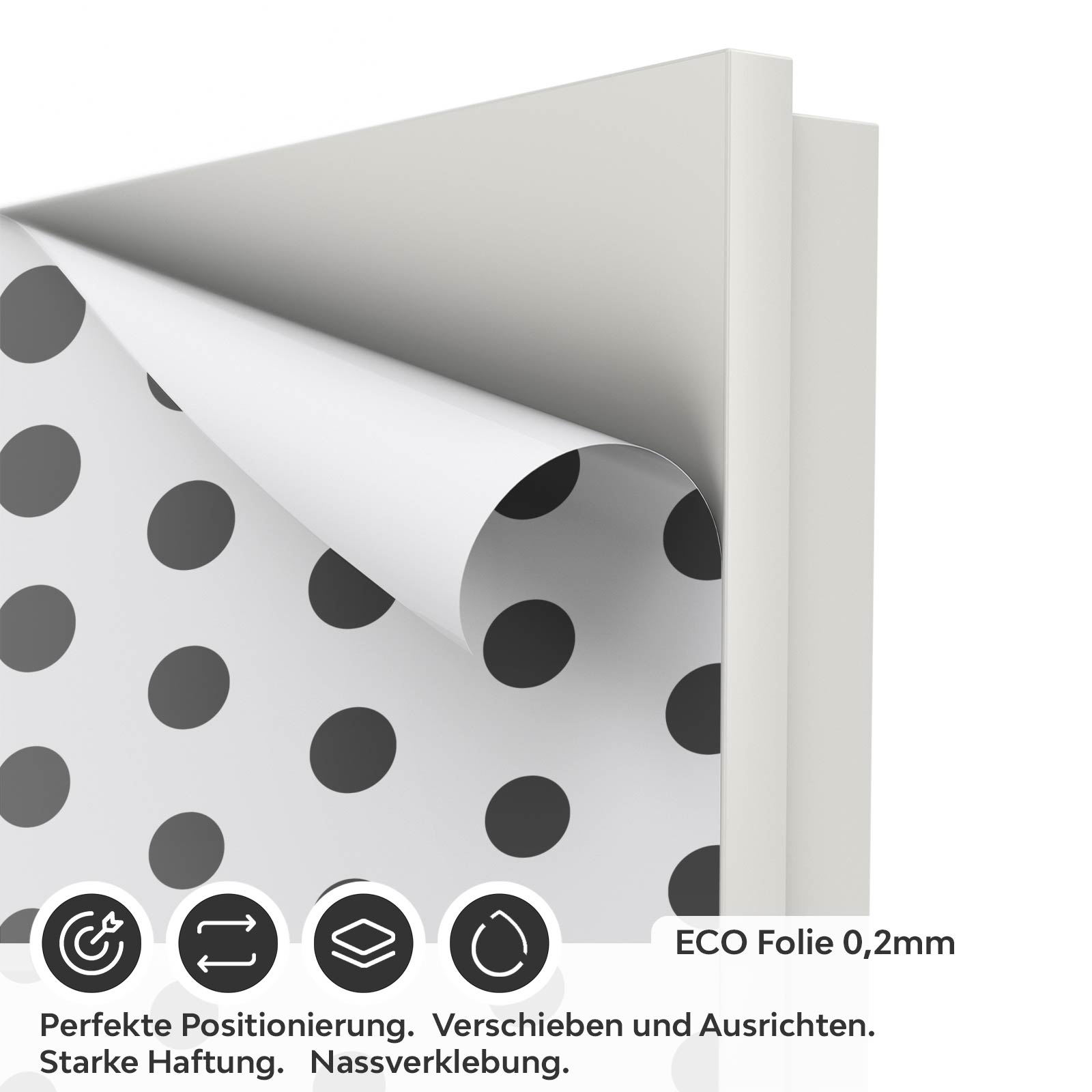 Türfolie getupfte Punkte ECO Folie
