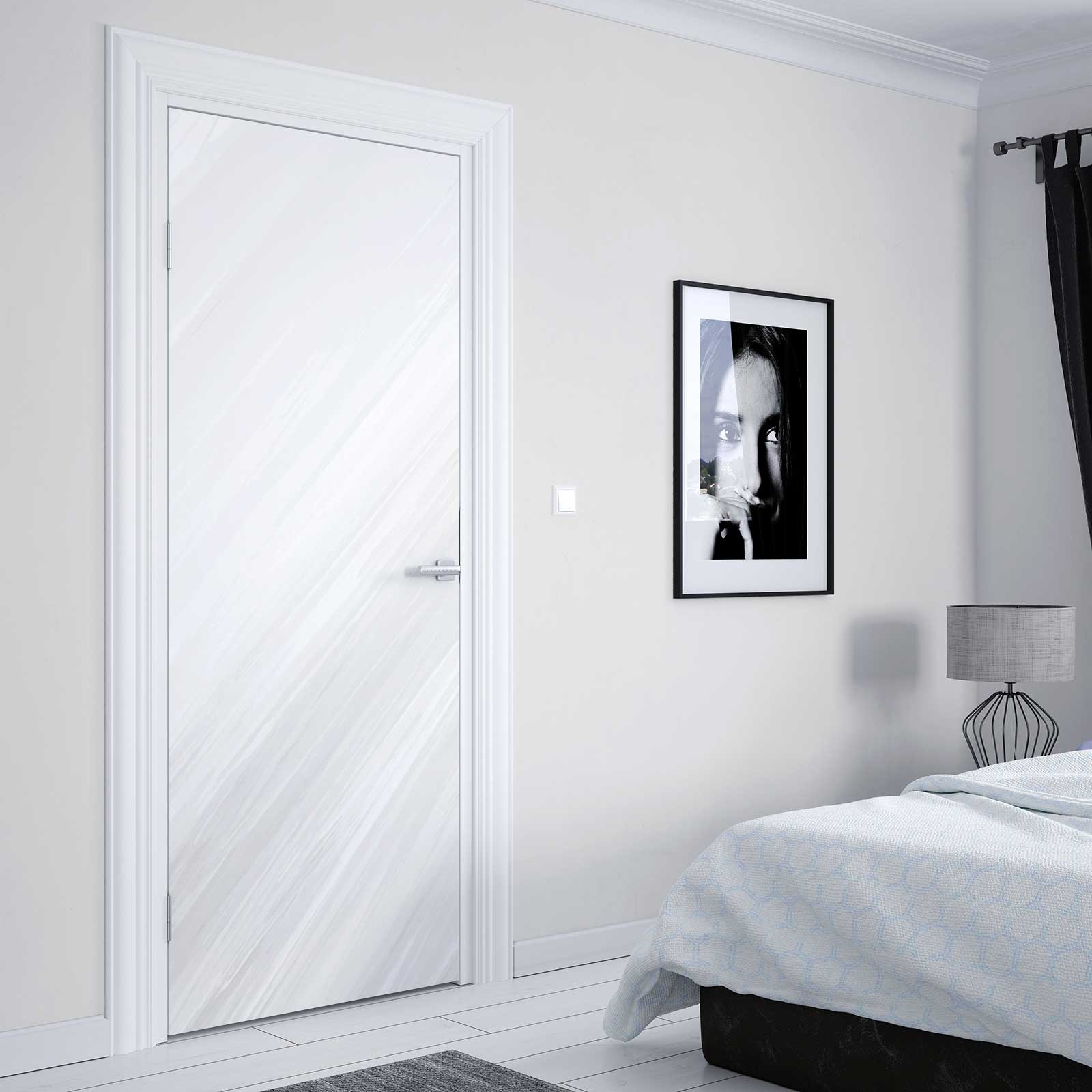 Türfolie mit dynamischen Pinselstrichen im abstrakten Design Artikelbild 2