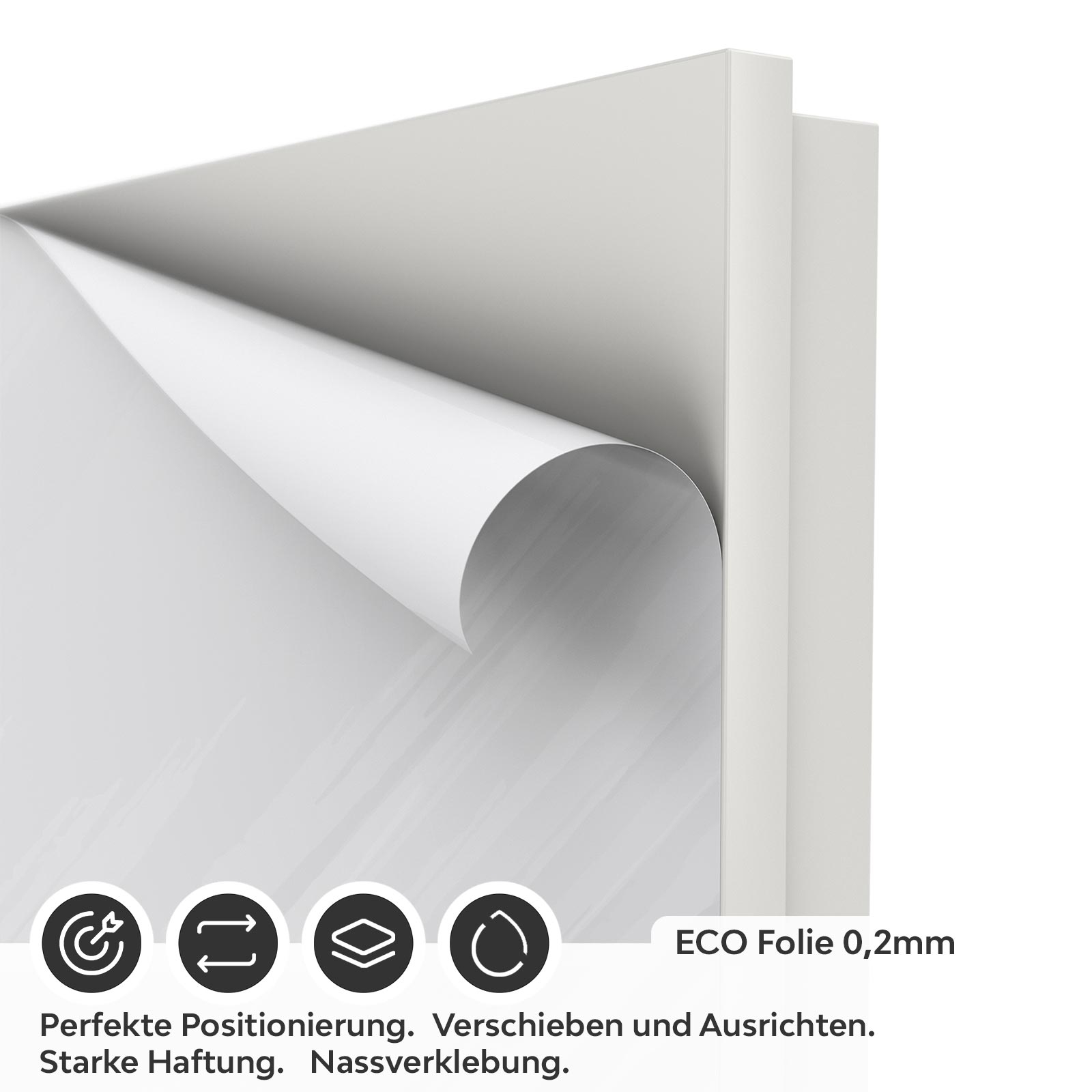 Türfolie mit dynamischen Pinselstrichen im abstrakten Design ECO Folie