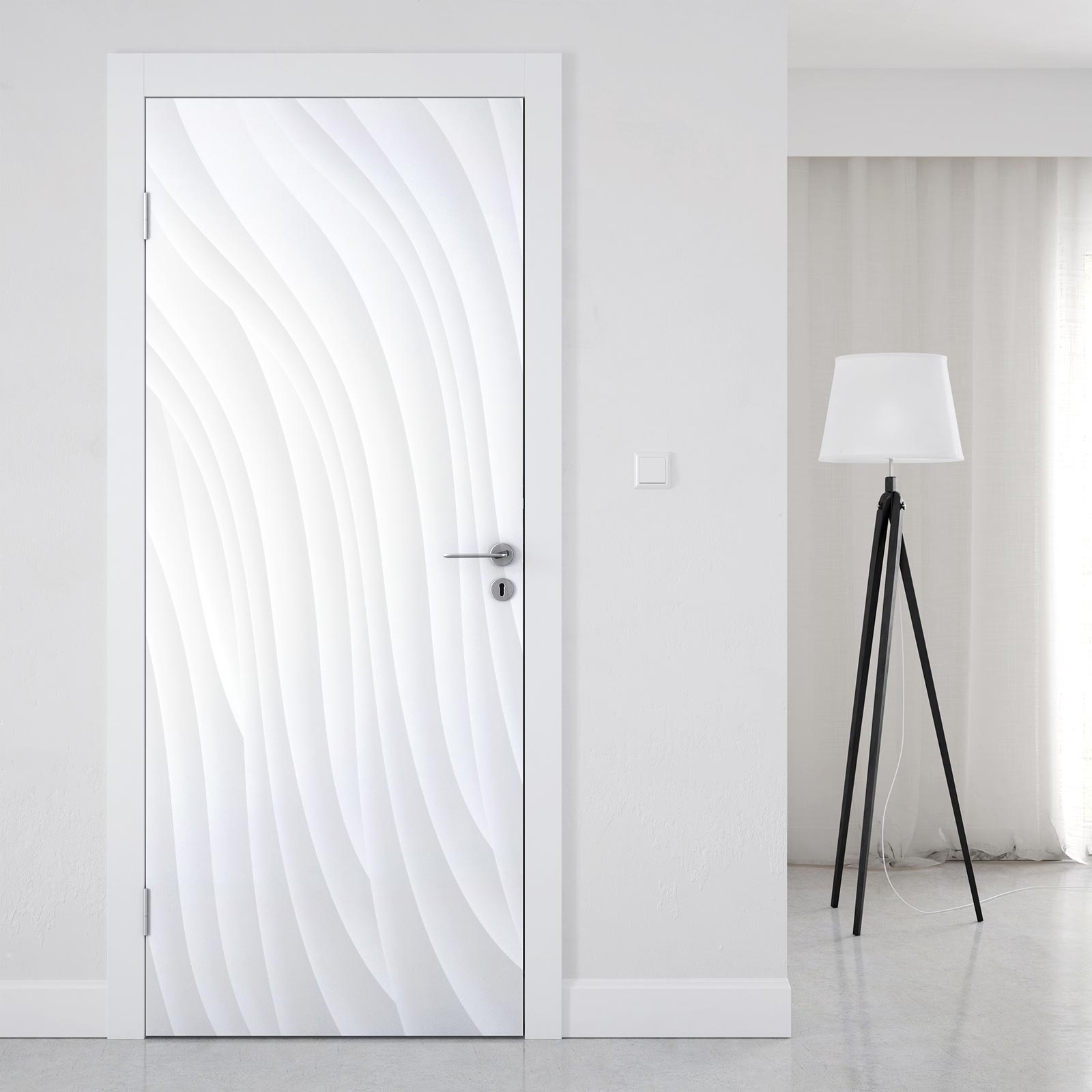 Türfolie mit eleganten Wellen in sanfter Strukturoptik Artikelbild 1