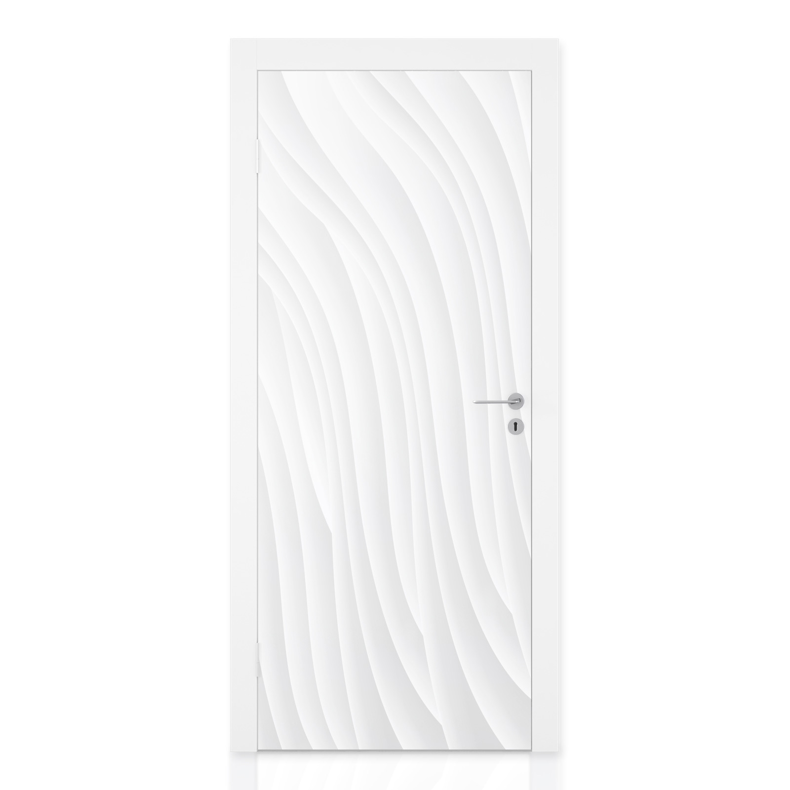 Türfolie mit eleganten Wellen in sanfter Strukturoptik Hauptbild 1