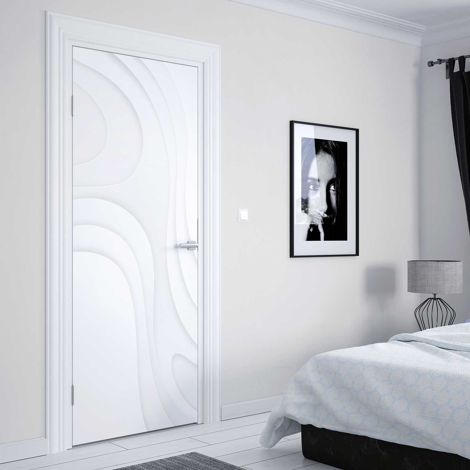 Türfolie mit organischen Formen und Tiefenwirkung Artikelbild 2