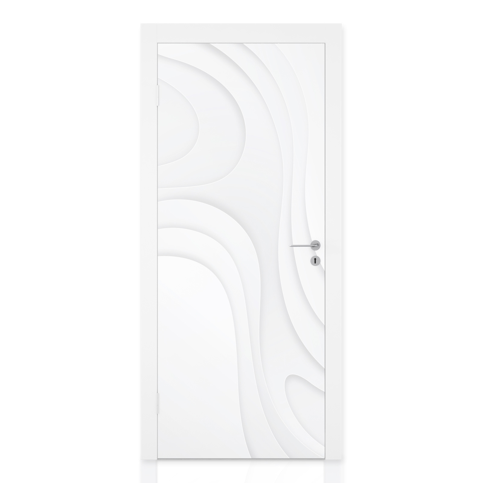 Türfolie mit organischen Formen und Tiefenwirkung Hauptbild 1