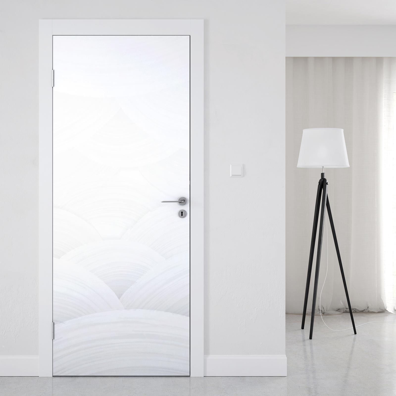 Türfolie Bögen in zarter Pinselstrich-Optik Artikelbild 1