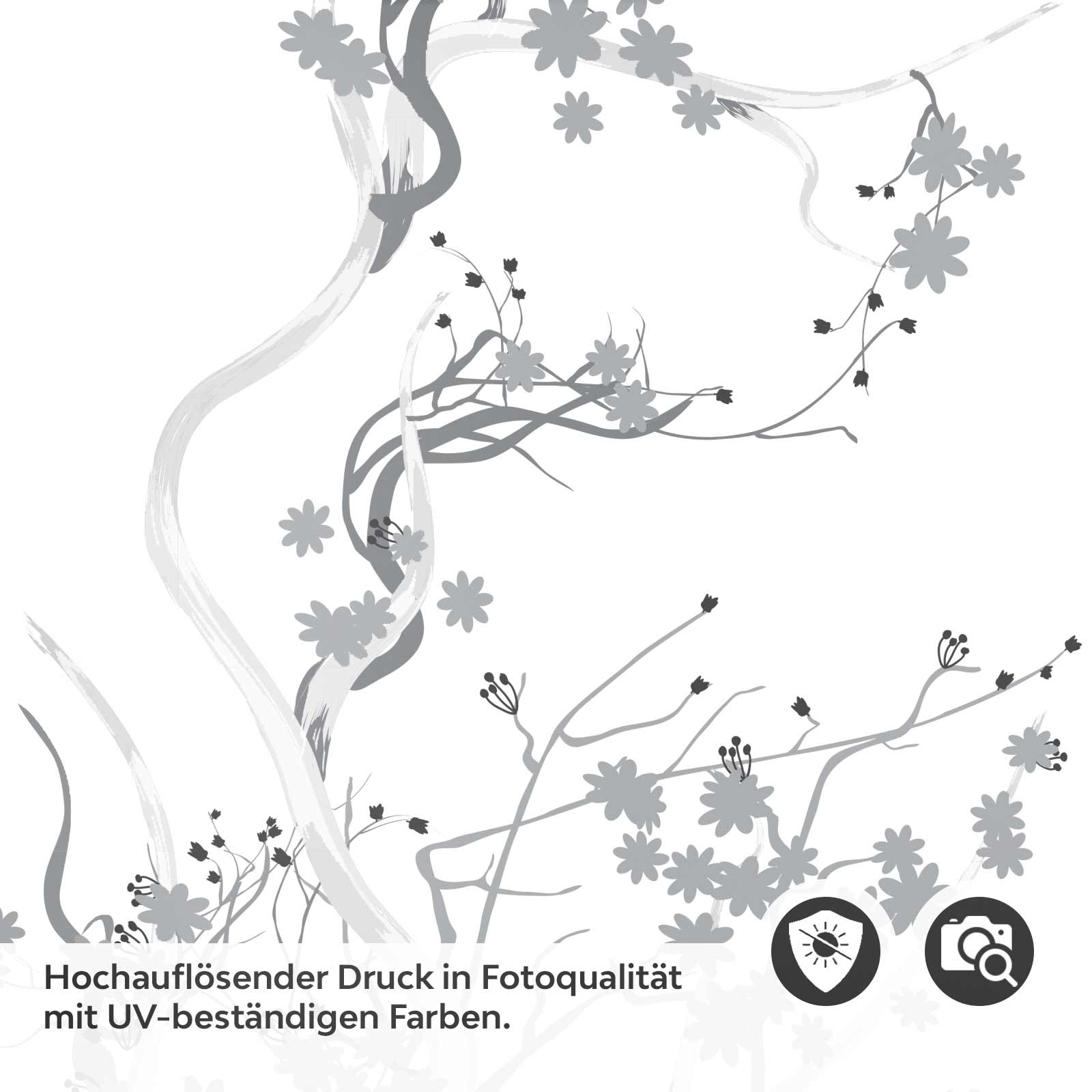 Türfolie mit zarten Kirschblütenzweigen im japanischen Stil Detailbild 2