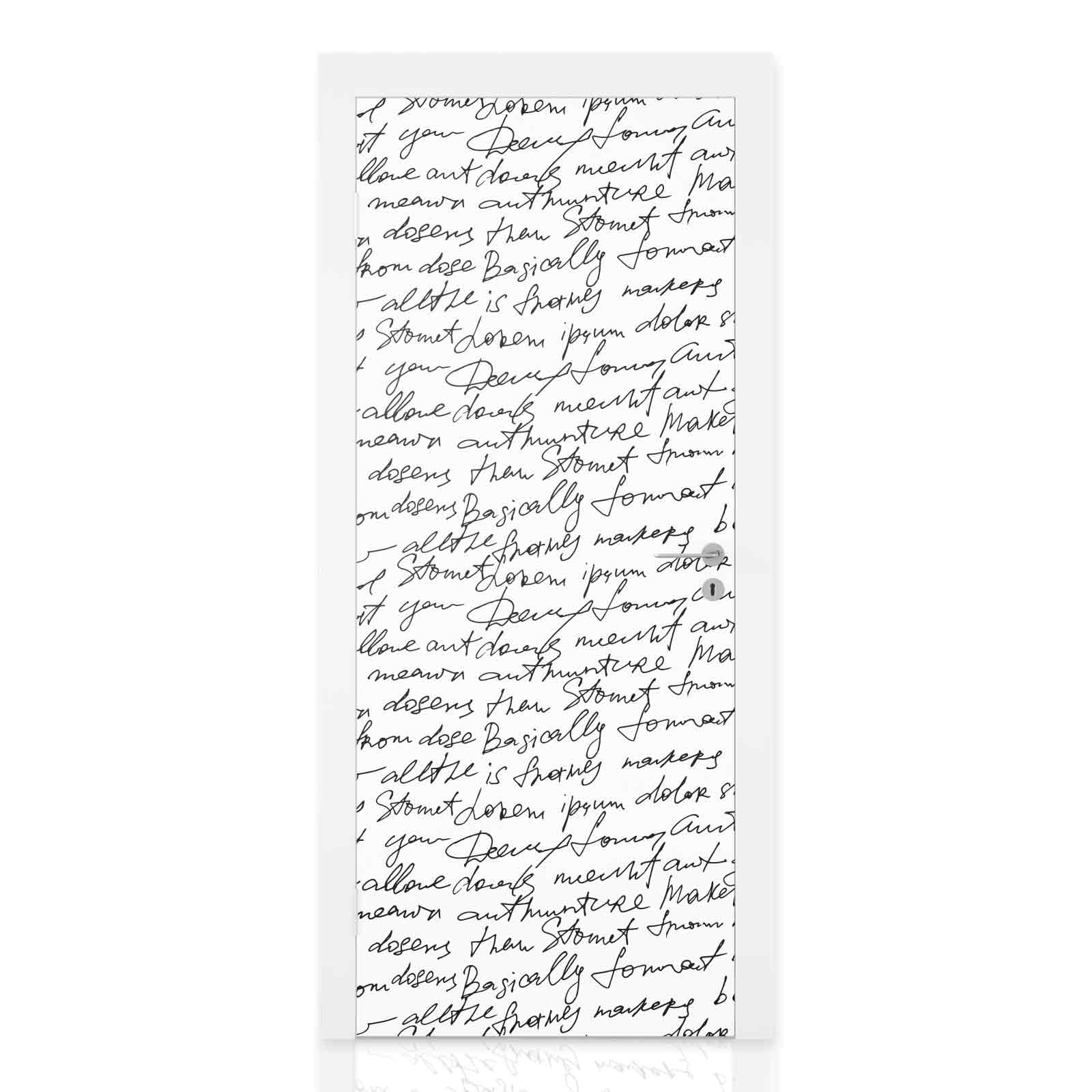 Türfolie Schwungvolle Handschrift in moderner Kalligrafie‑Optik Hauptbild 1