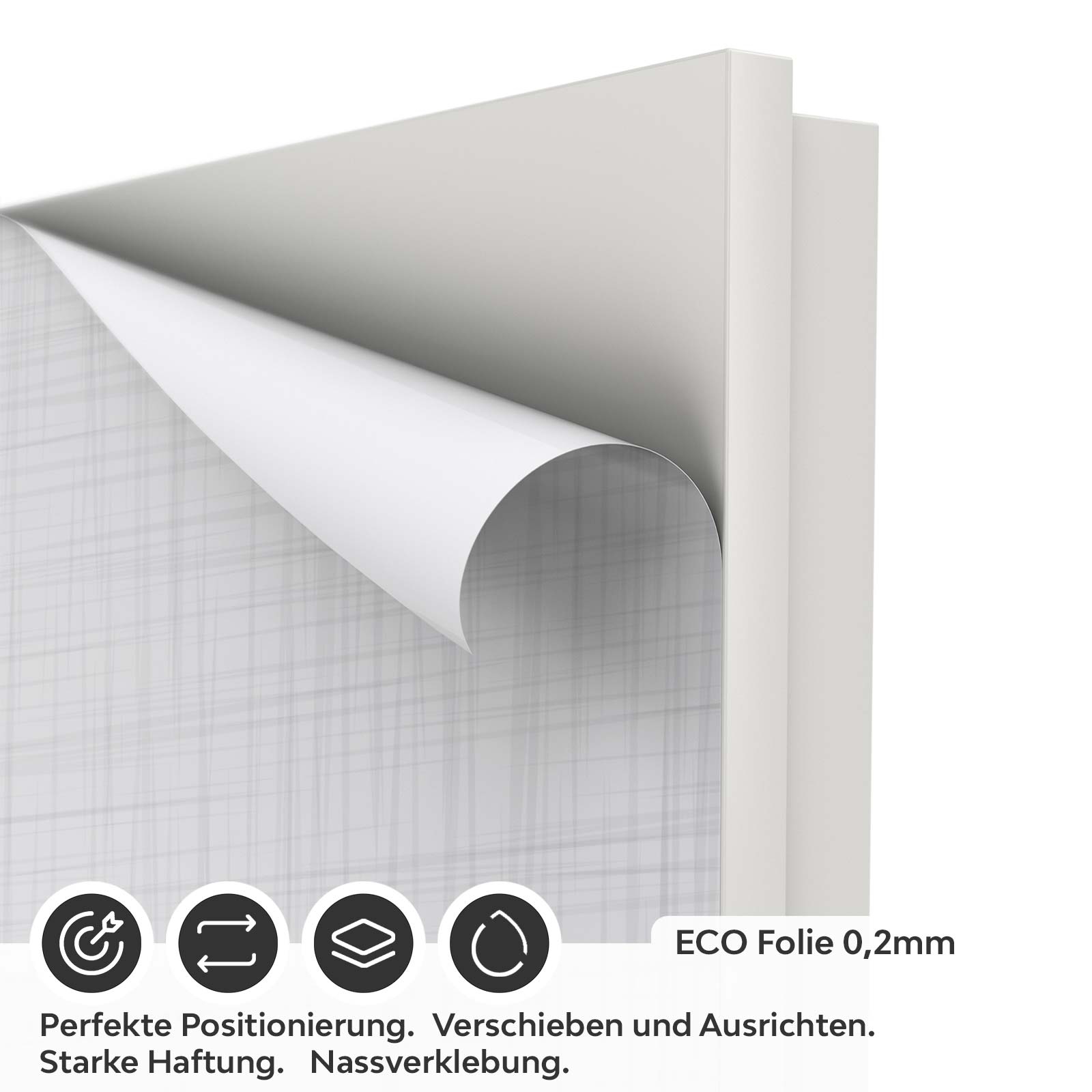 Türfolie Minimalistischer Linienraster Look ECO Folie