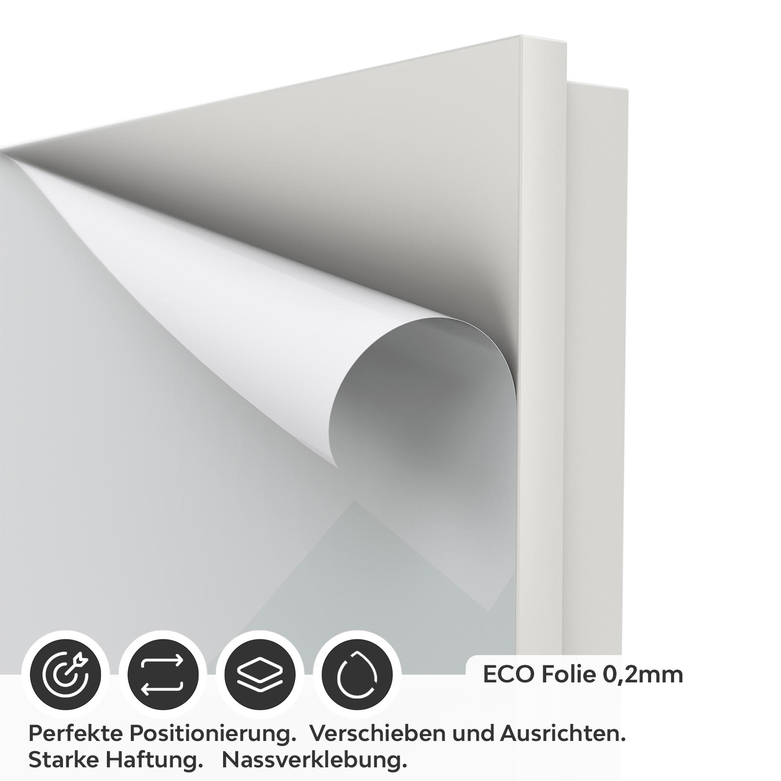 Türfolie Bergpanorama & sanfter Tannenwald ECO Folie