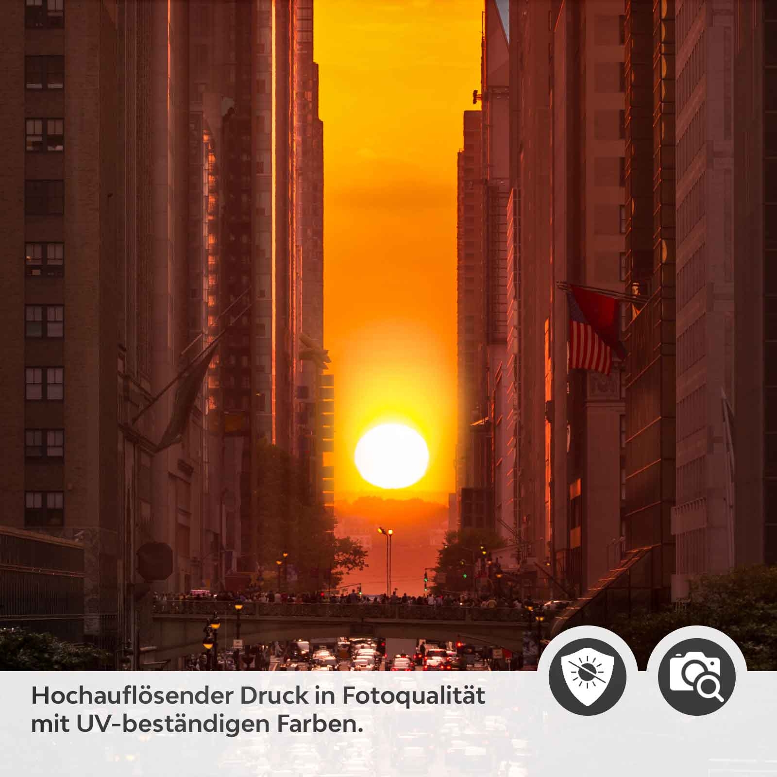 Türfolie Urbane Straßenszene bei Sonnenuntergang Detailbild 2