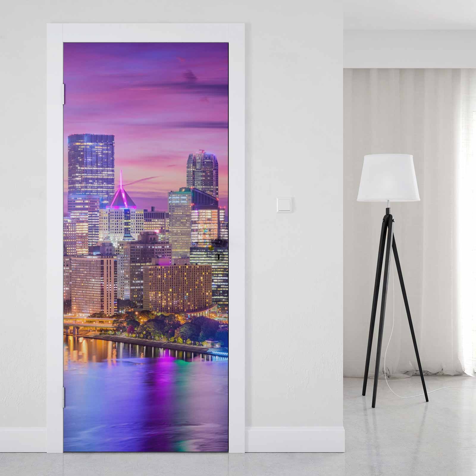 Türfolie Skyline Lichtermeer Artikelbild 1