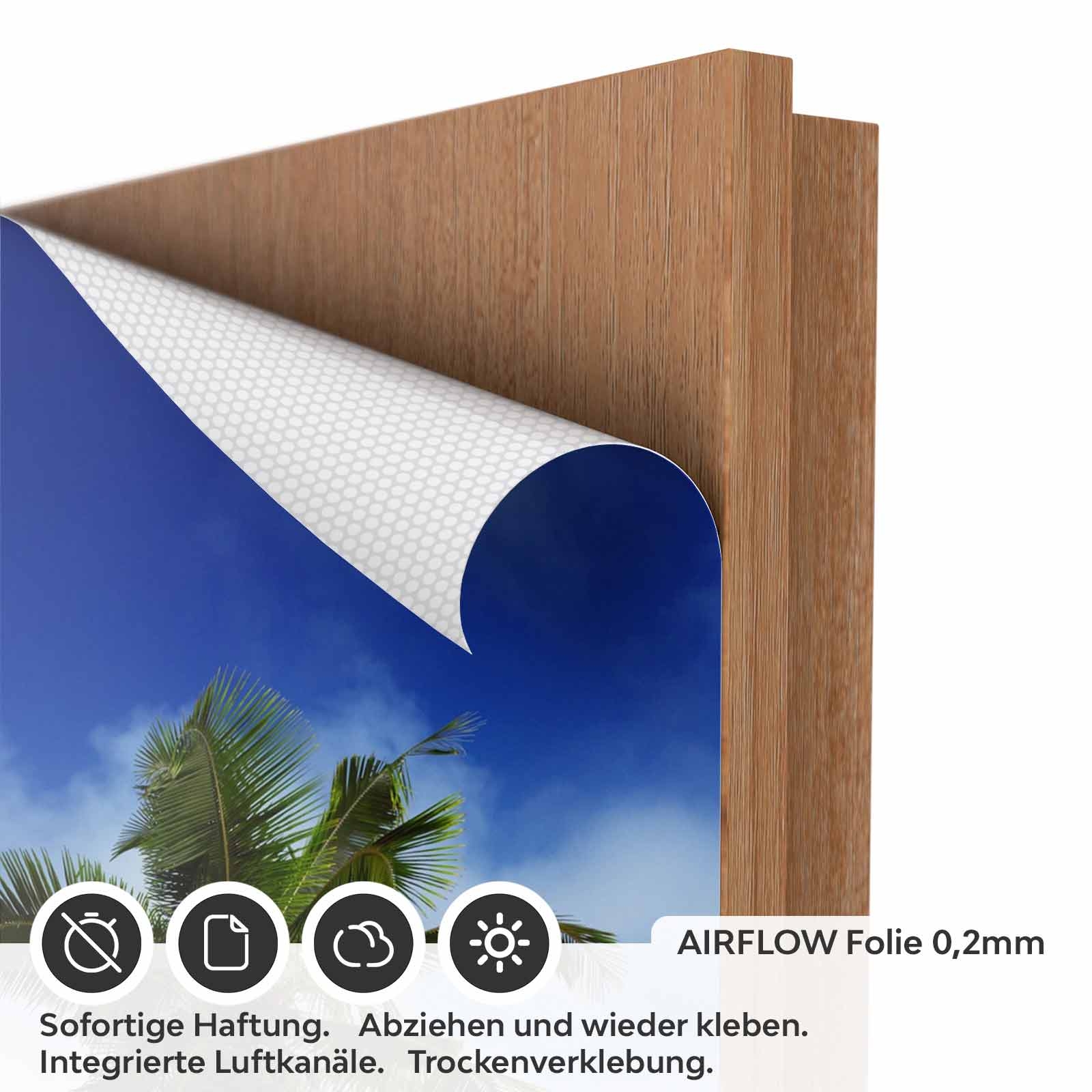 Türfolie Endloser Palmenstrand AIRFLOW Folie