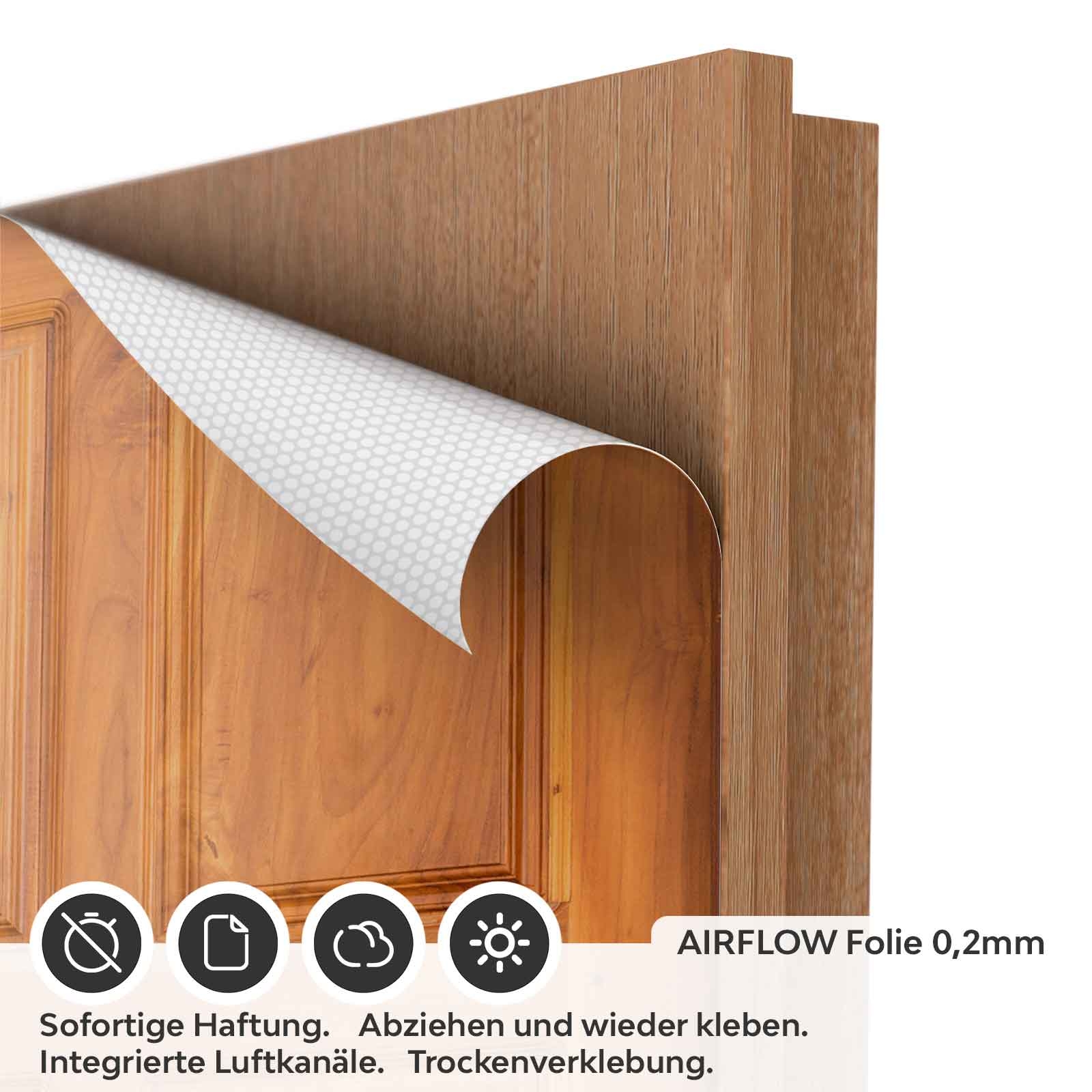Türfolie Naturholz Tür Optik AIRFLOW Folie